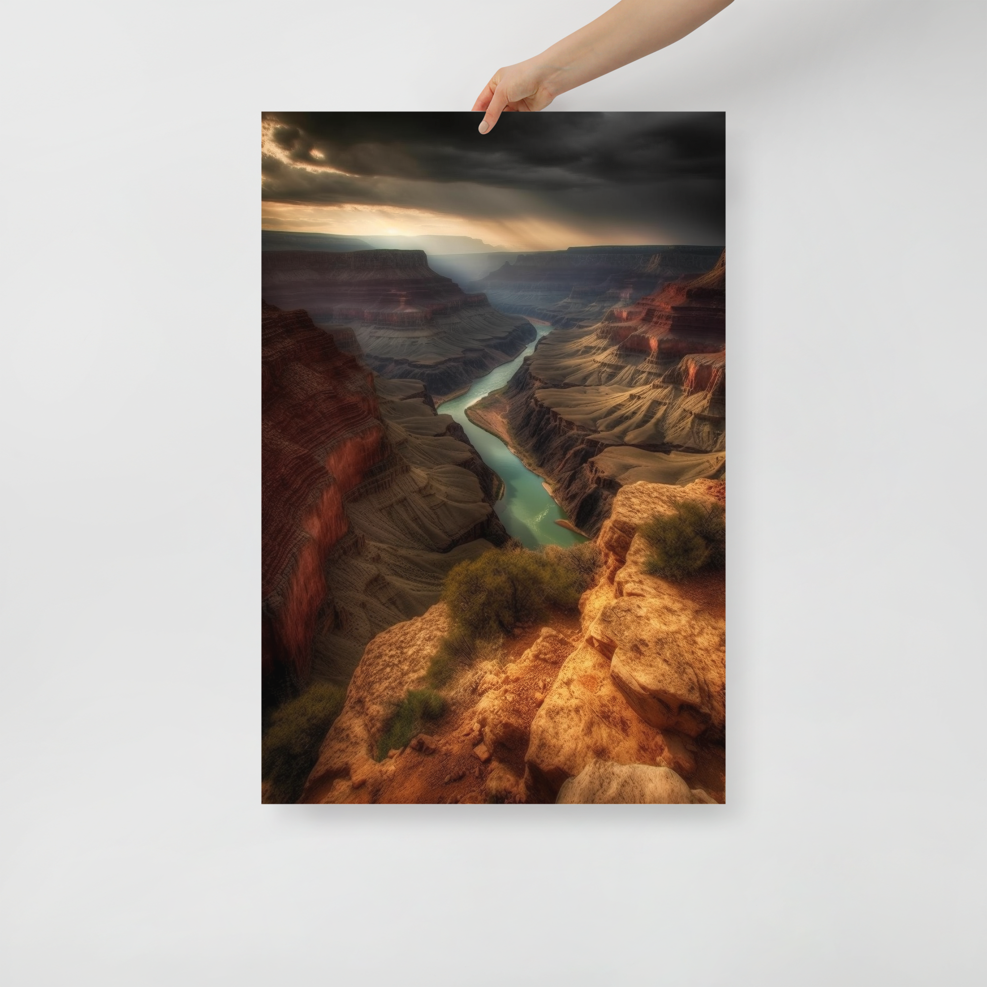 Breathtaking Grand Canyon Landscape Art Poster by Visual Verse - Image 1