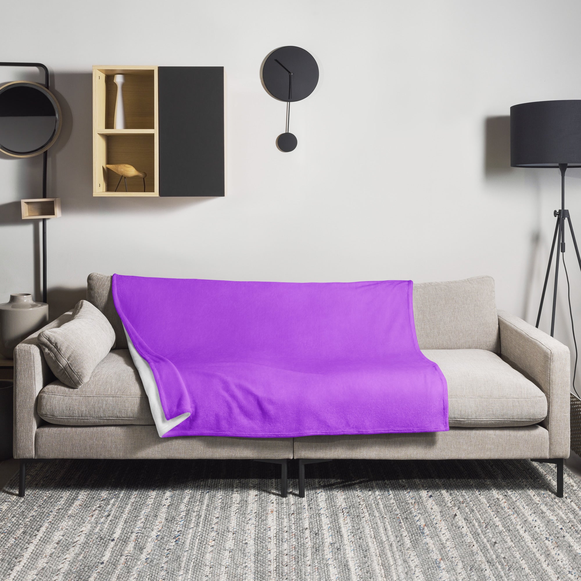Bright Lilac Color Blanket by Visual Verse - Image 1