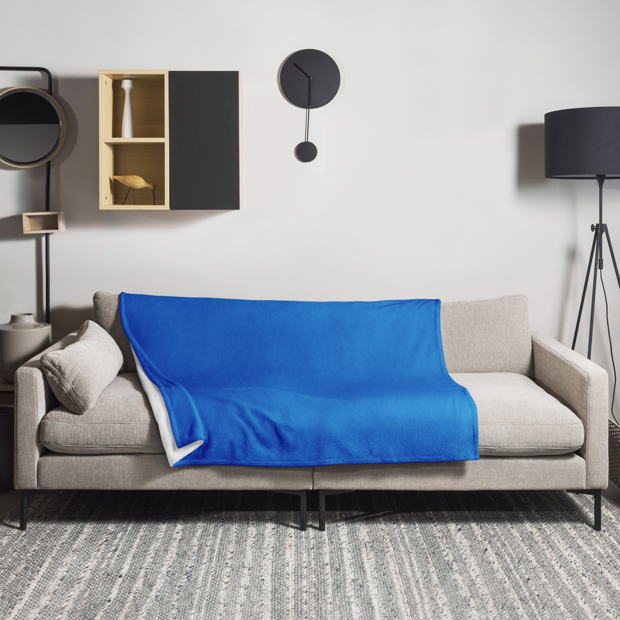 Bright Navy Color Blanket by Visual Verse - Image 1