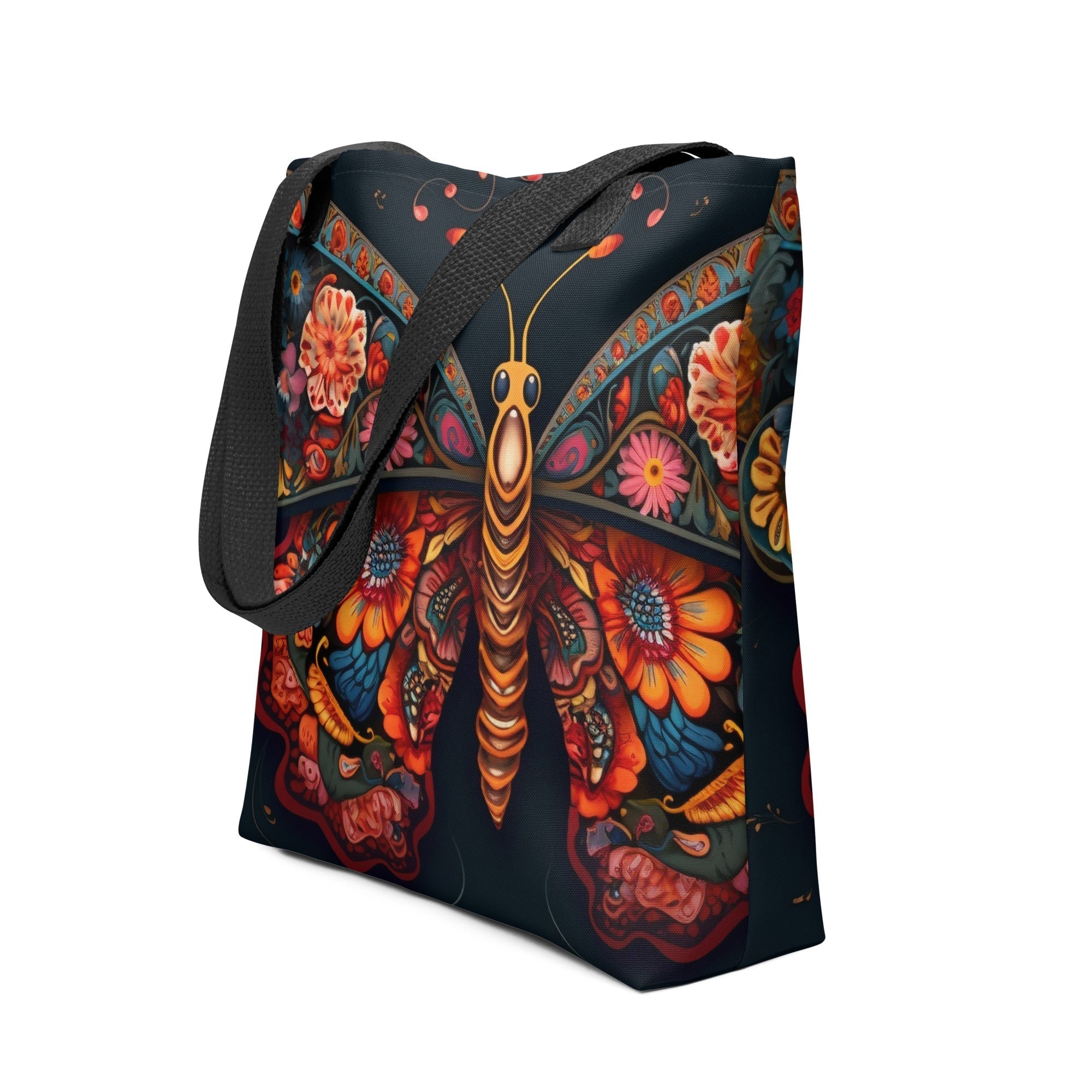 Butterfly Illustration Tote Bag by Visual Verse - Image 1