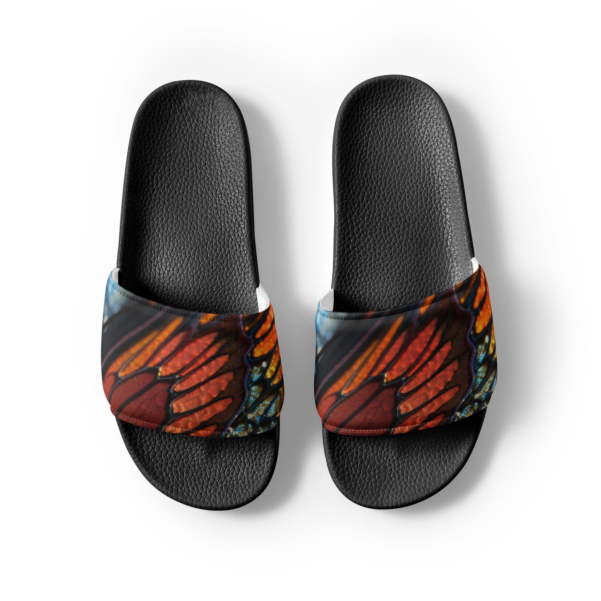 Butterfly Wing Men's Slides by Visual Verse - Image 2