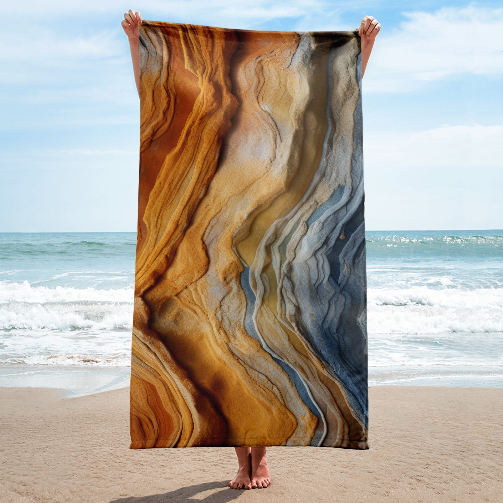 Calcite Rock Beach Towel by Visual Verse - Image 1