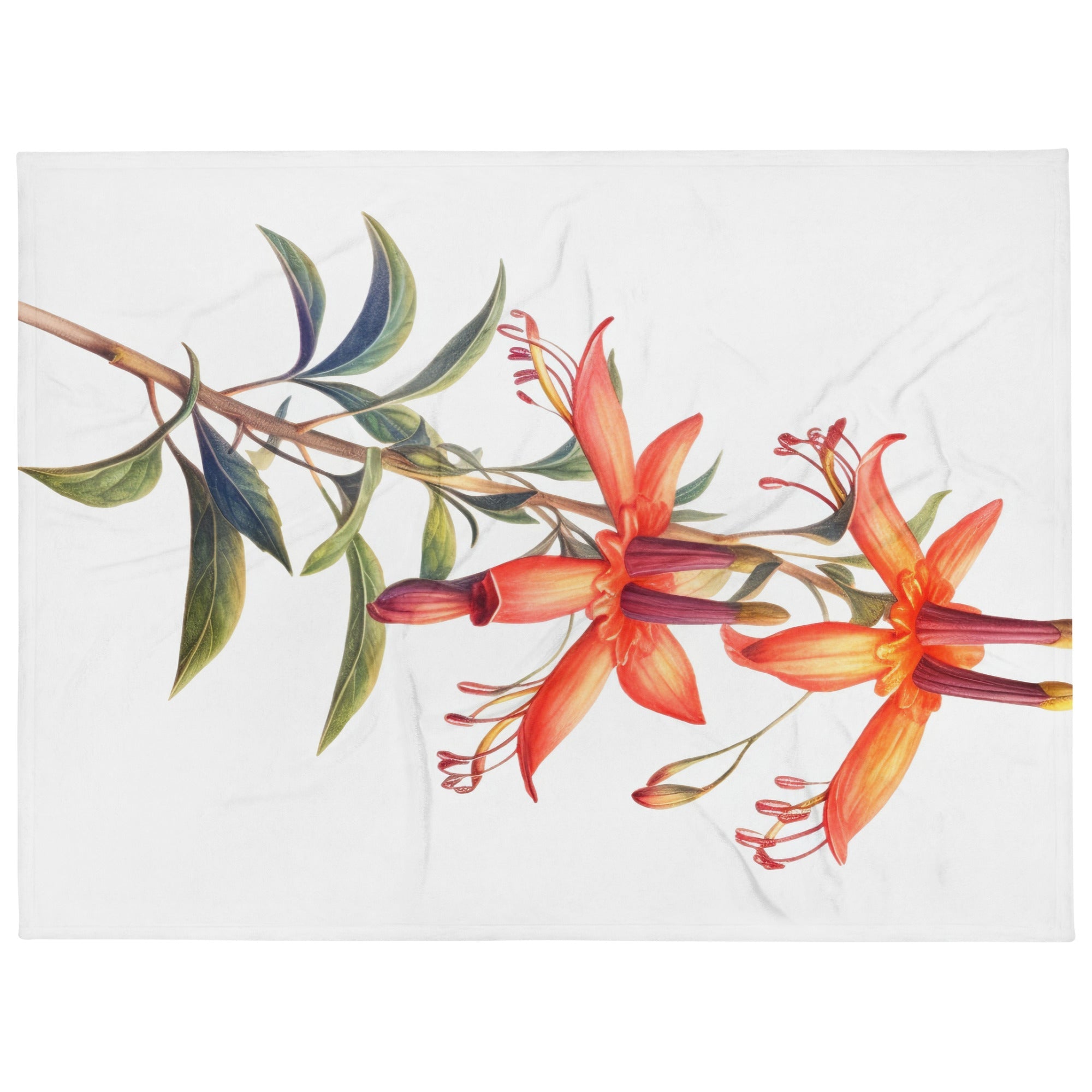 California Fuchsia Flower Blanket by Visual Verse - Image 1