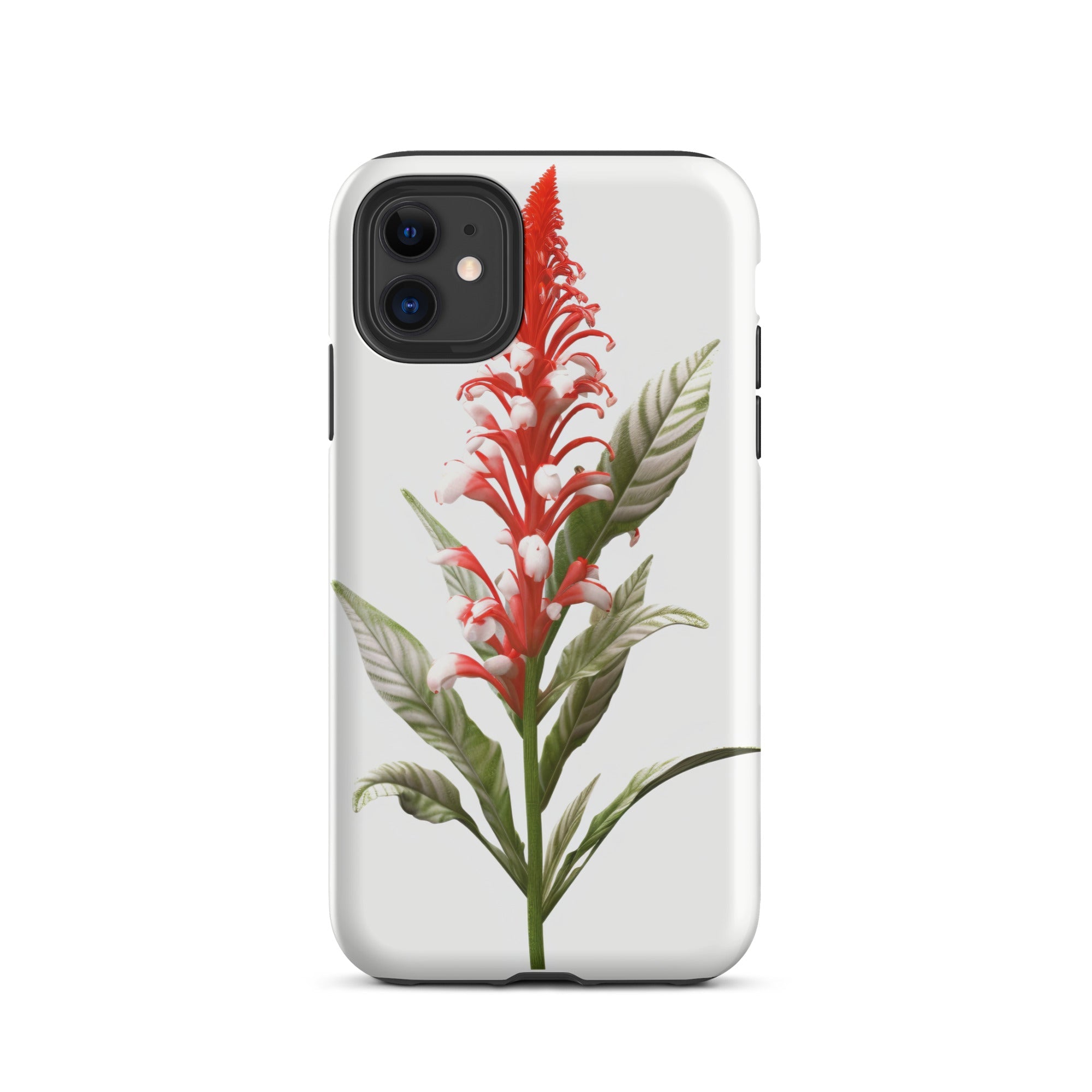 Candy Cane Cuphea Flower iPhone Case by Visual Verse - Image 2
