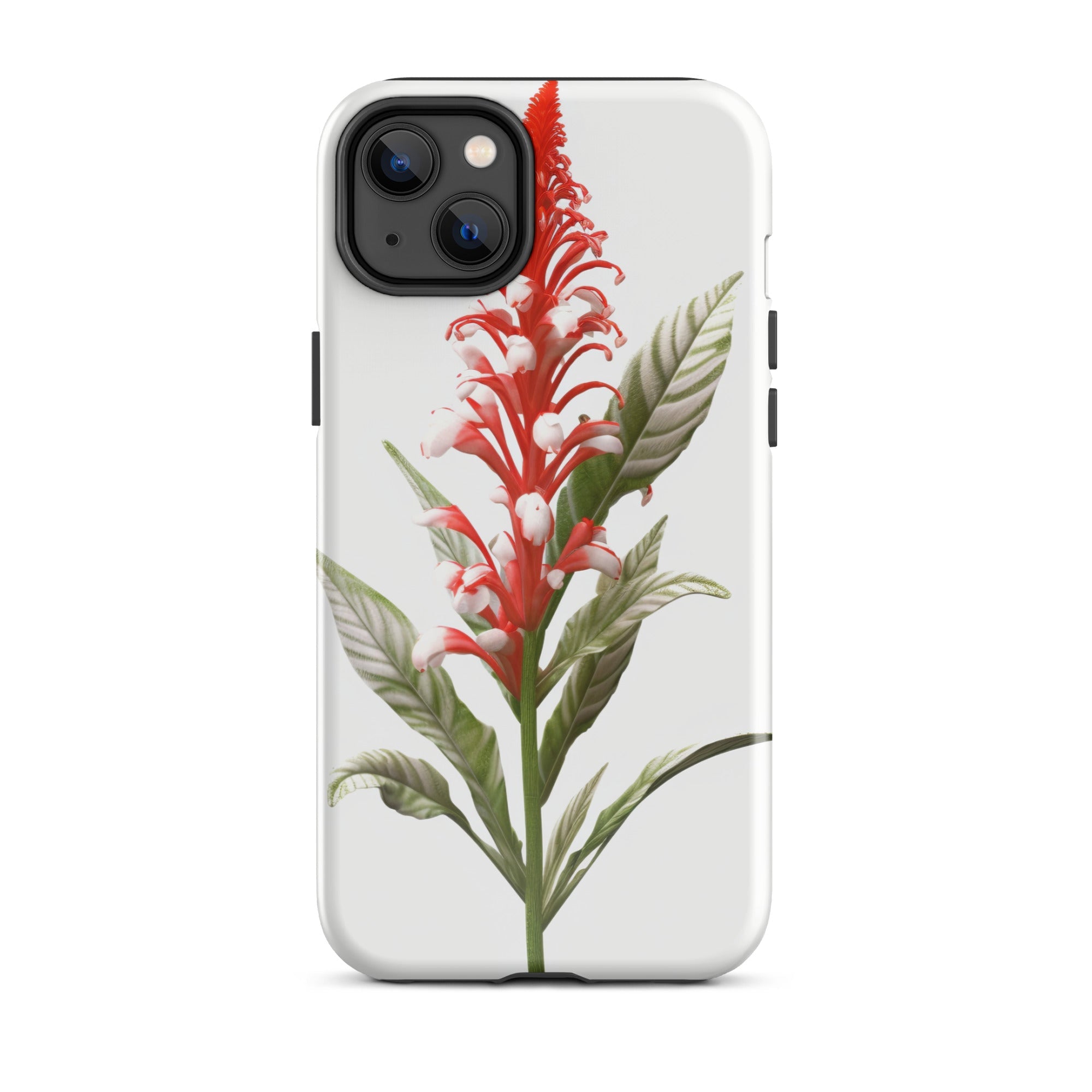 Candy Cane Cuphea Flower iPhone Case by Visual Verse - Image 25