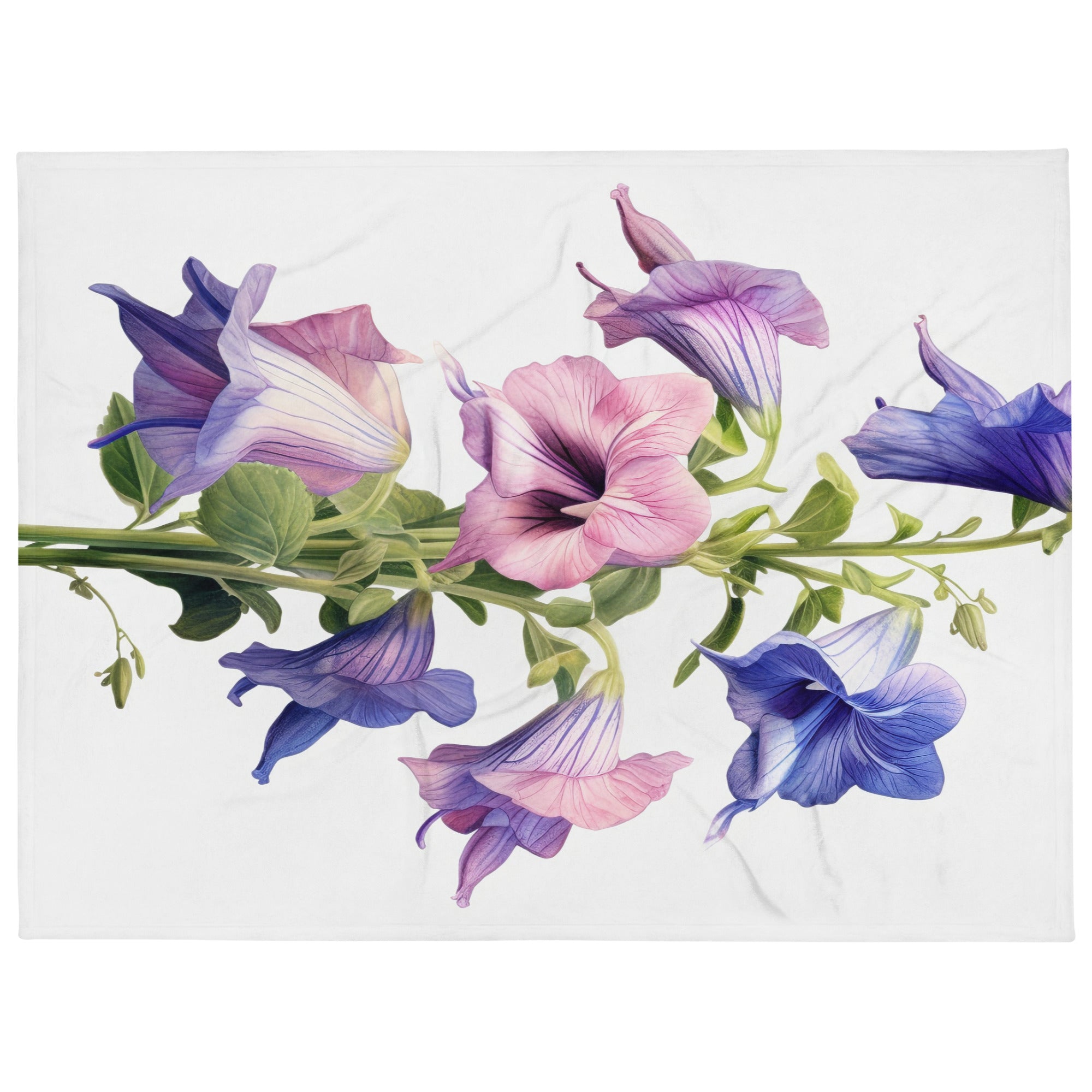 Canterbury Bells Flower Blanket by Visual Verse - Image 1