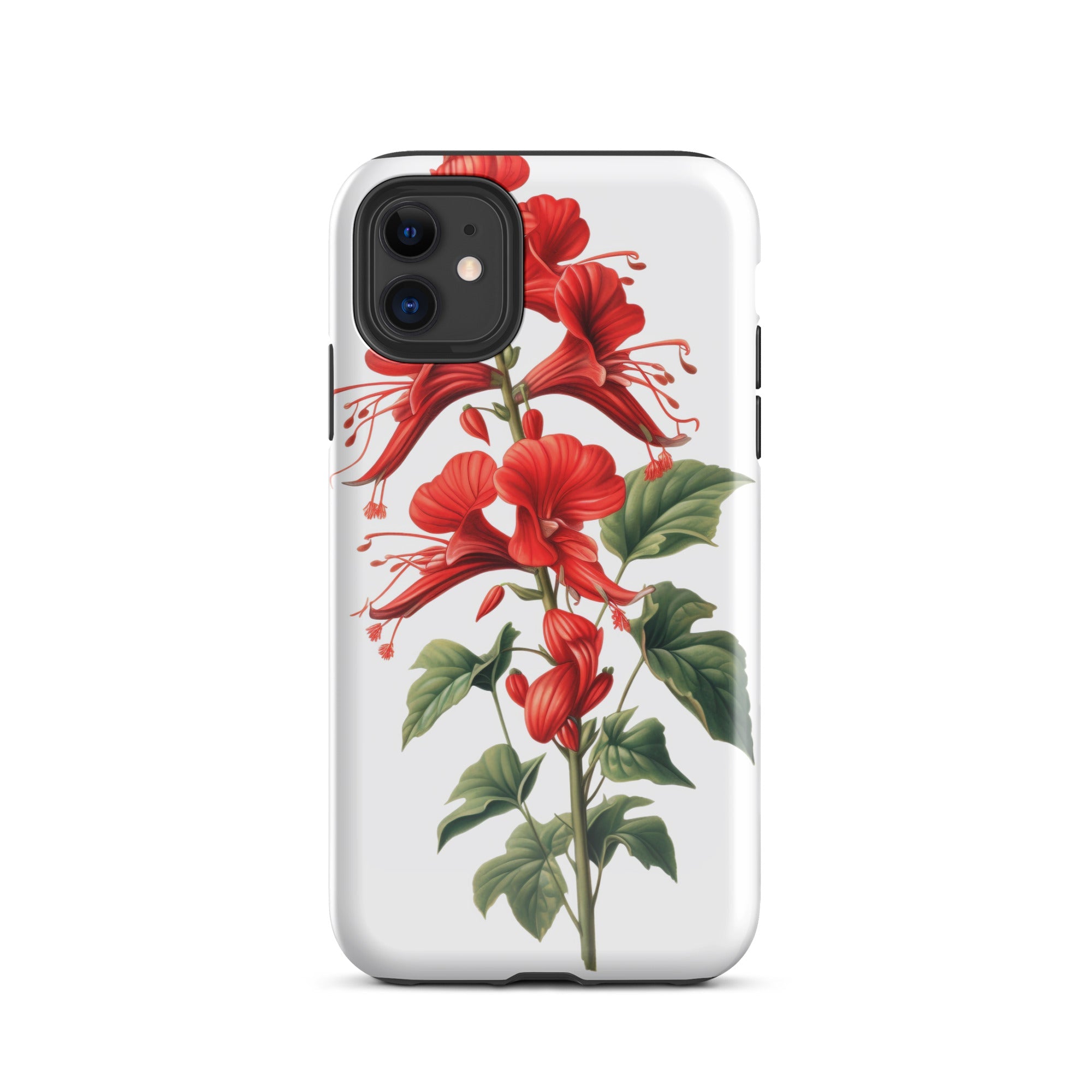 Cardinal Climber Flower iPhone Case by Visual Verse - Image 1