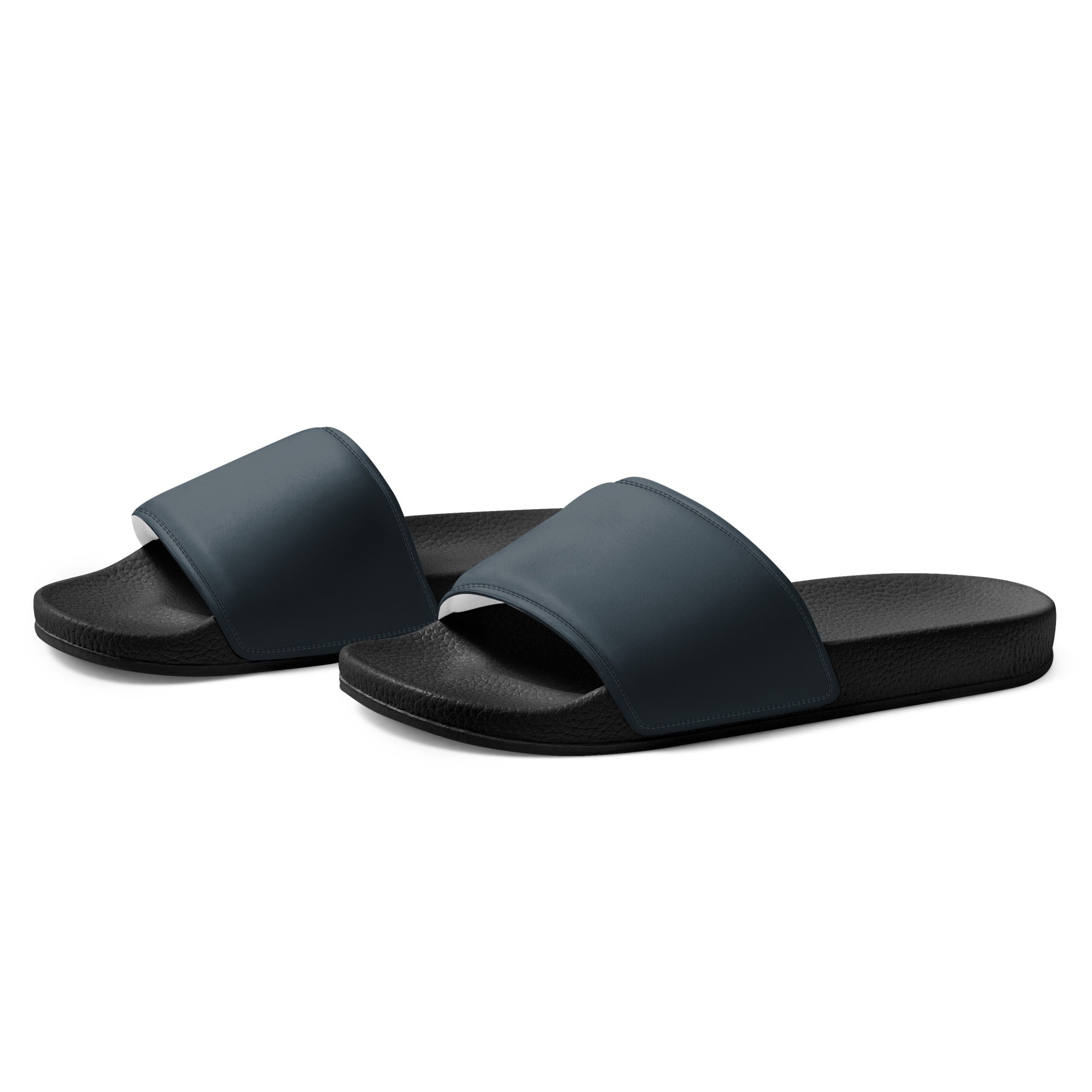 Charcoal Color Men's Slides by Visual Verse - Image 3
