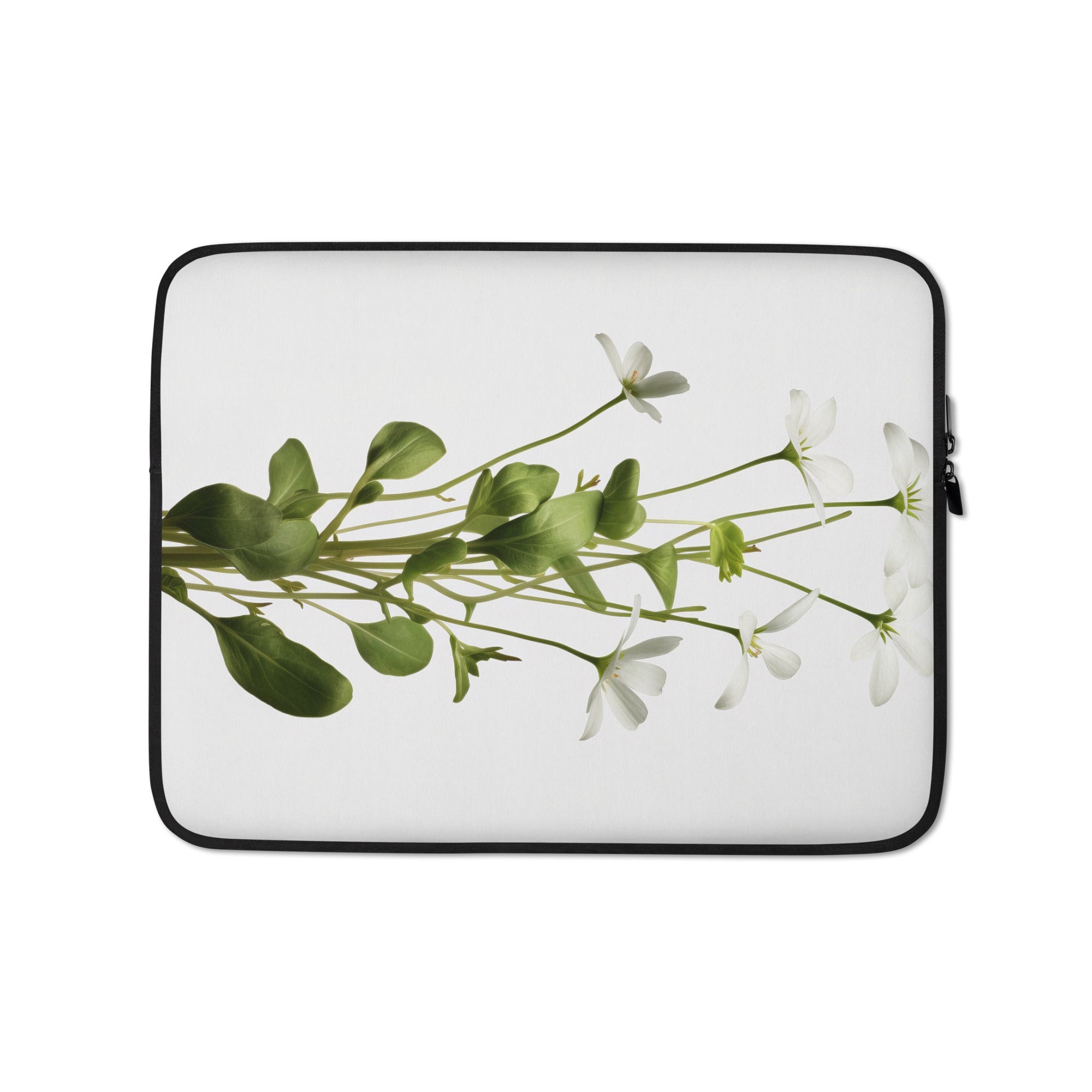 Chickweed Flower Laptop Sleeve by Visual Verse - Image 2