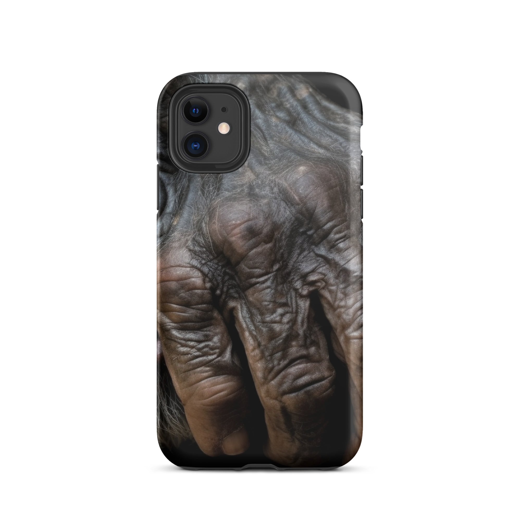 Chimpanzee Hand iPhone Case by Visual Verse - Image 1