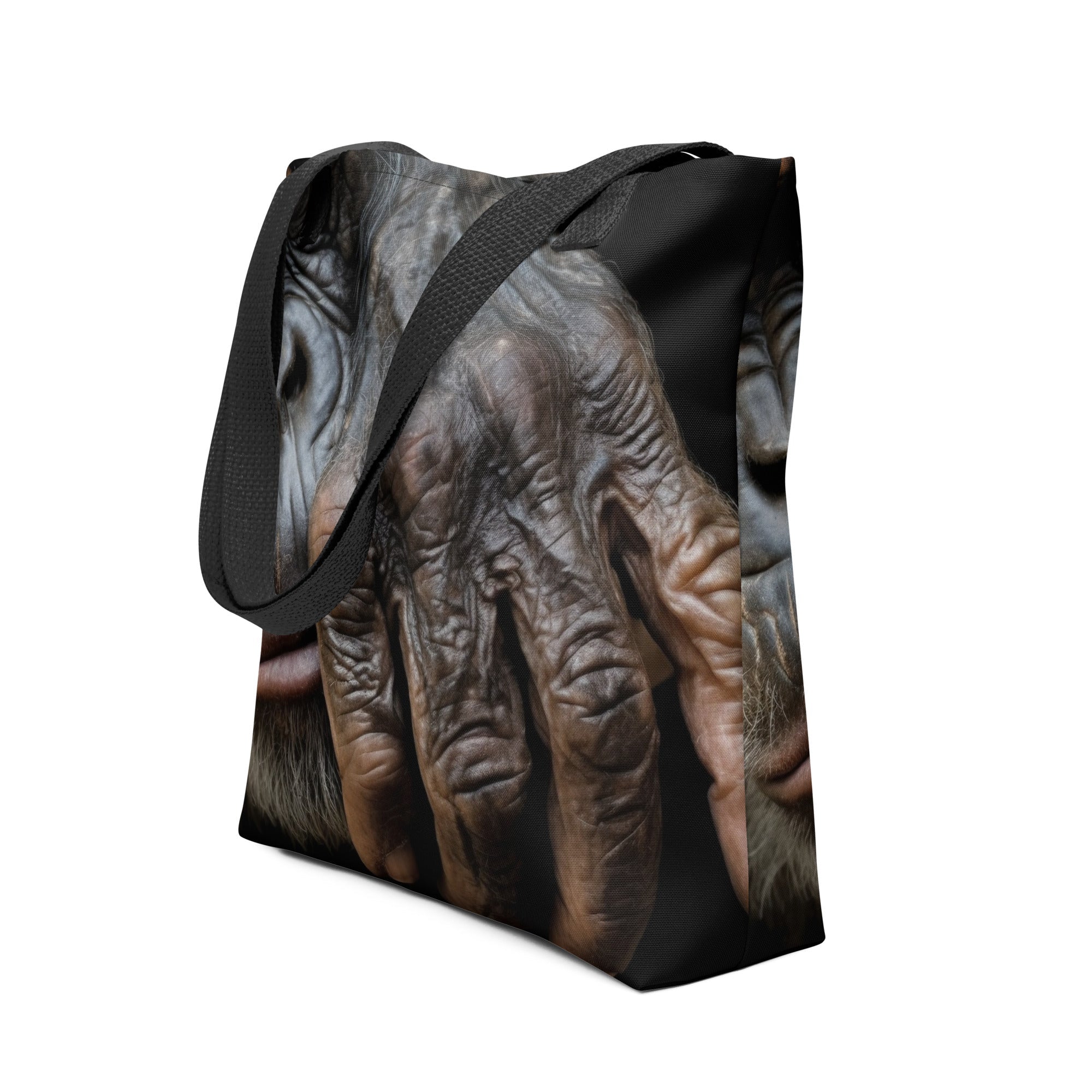 Chimpanzee Hand Tote Bag by Visual Verse - Image 1