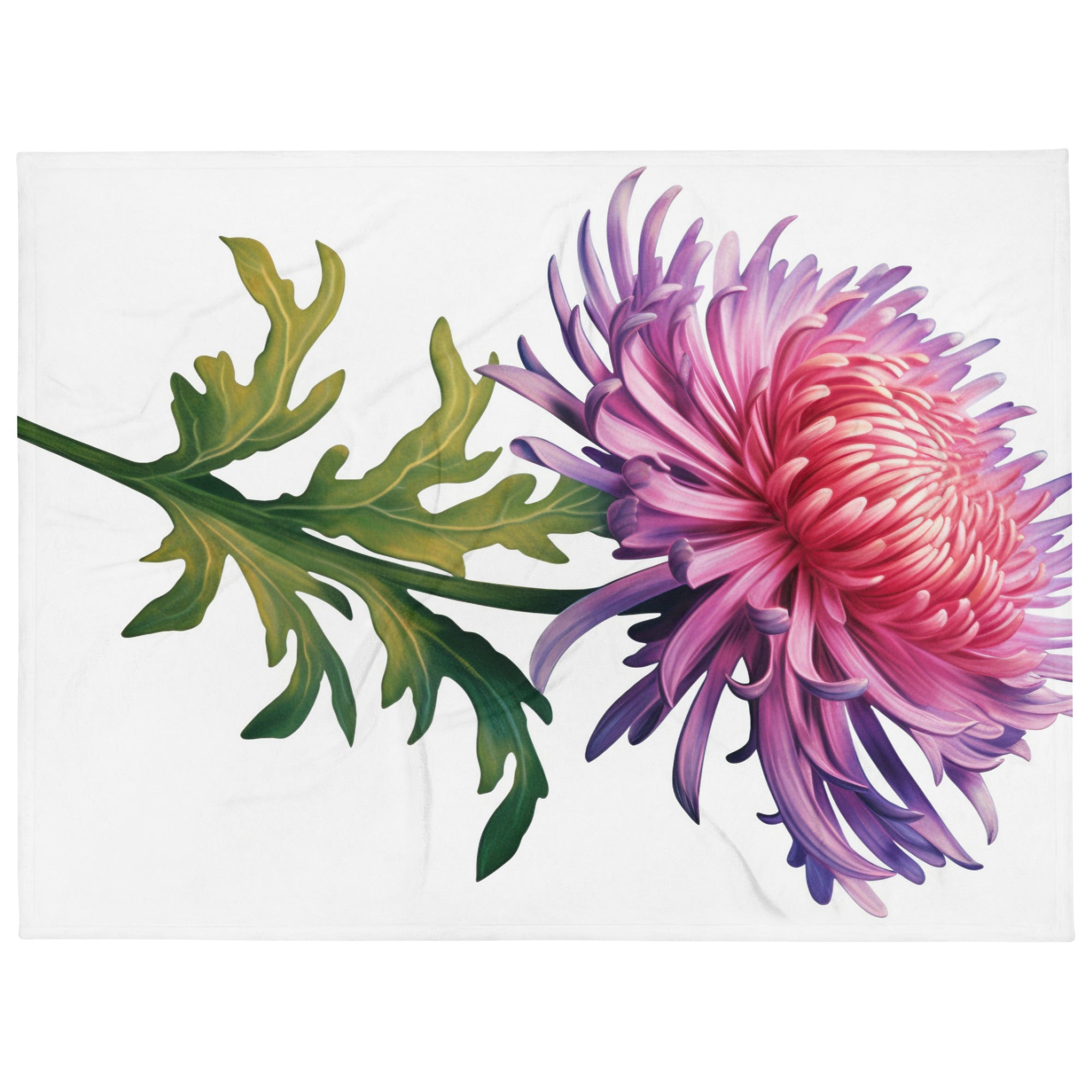 China Aster Flower Blanket by Visual Verse - Image 1