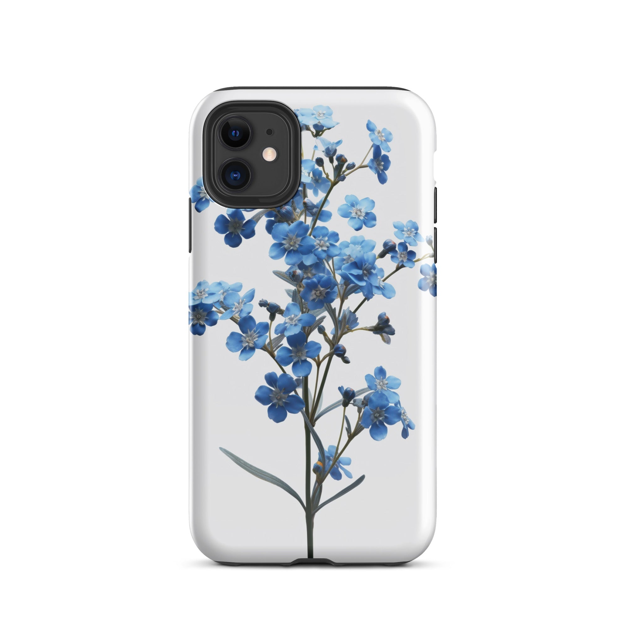 Chinese Forget-Me-Not Flower iPhone Case by Visual Verse - Image 1