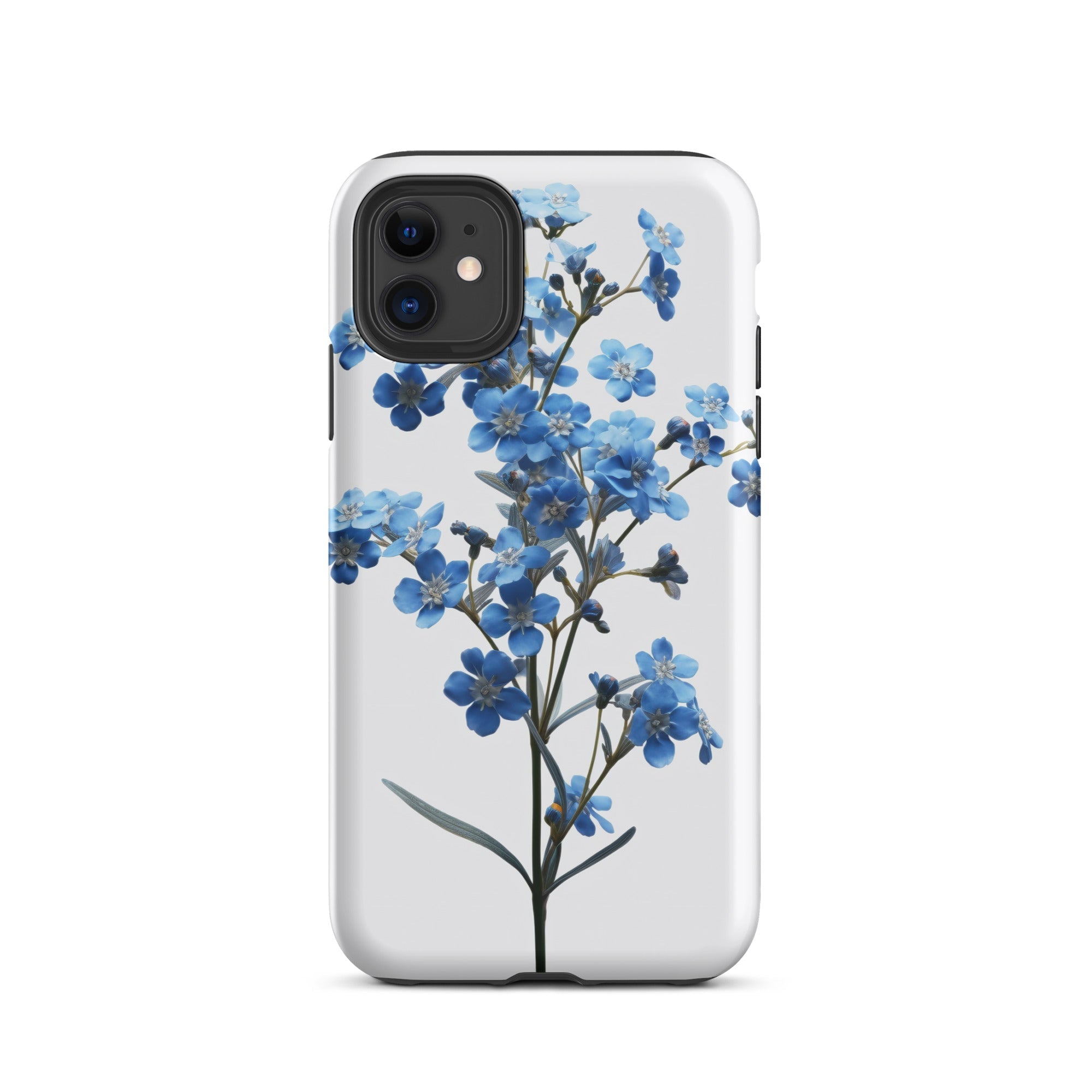 Chinese Forget-Me-Not Flower iPhone Case by Visual Verse - Image 2