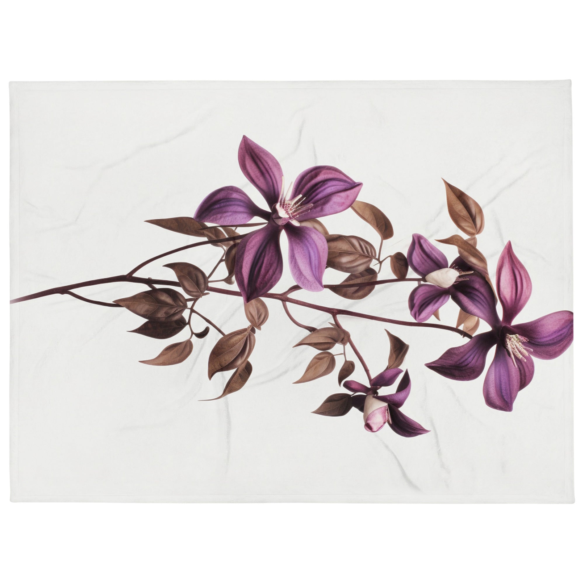 Chocolate Vine Flower Blanket by Visual Verse - Image 1