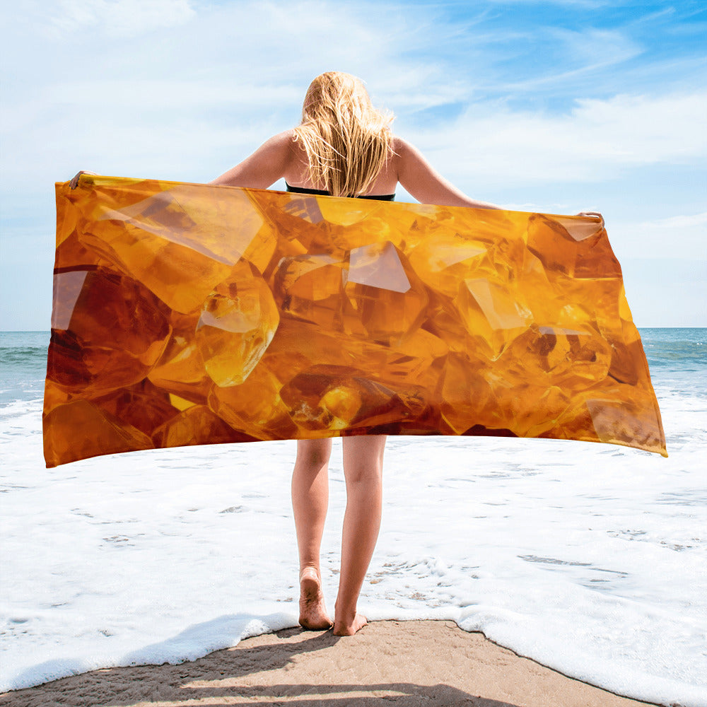 Citrine Rock Beach Towel by Visual Verse - Image 2