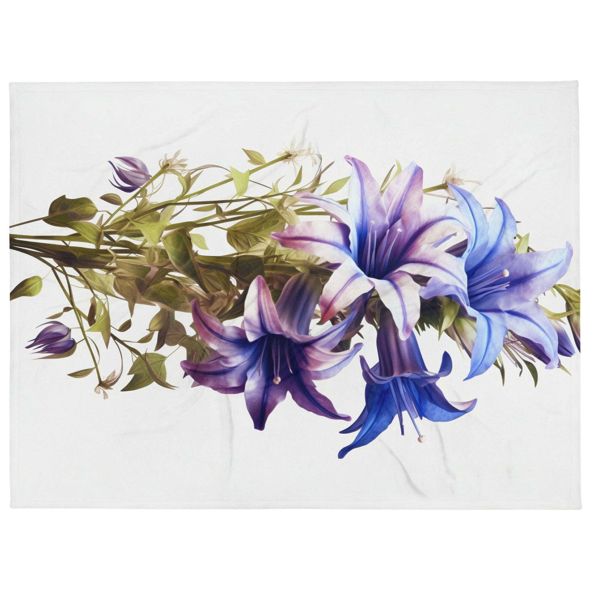 Clustered Bellflower Flower Blanket by Visual Verse - Image 1
