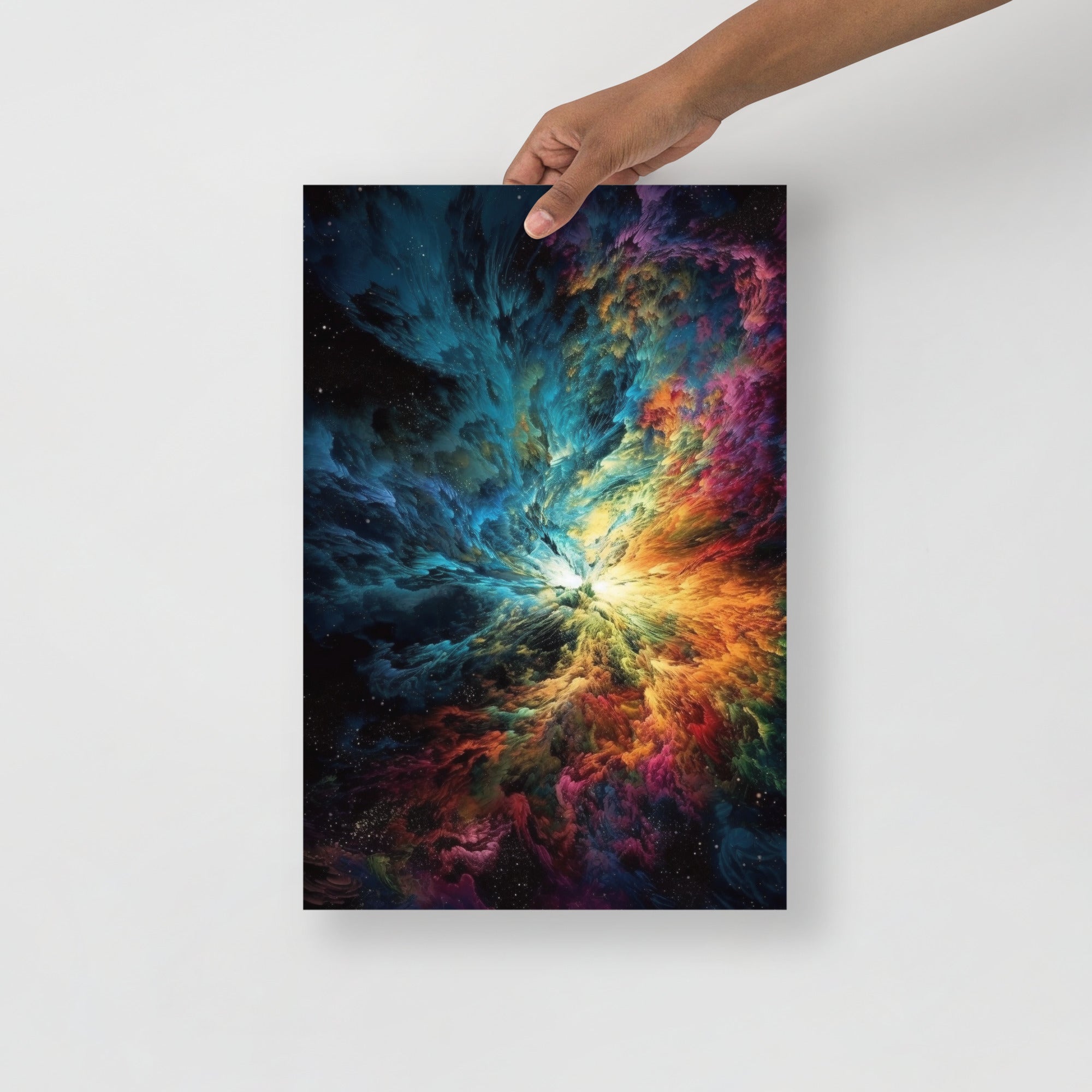 Colorful Cosmic Explosion Abstract Art Poster by Visual Verse - Image 4