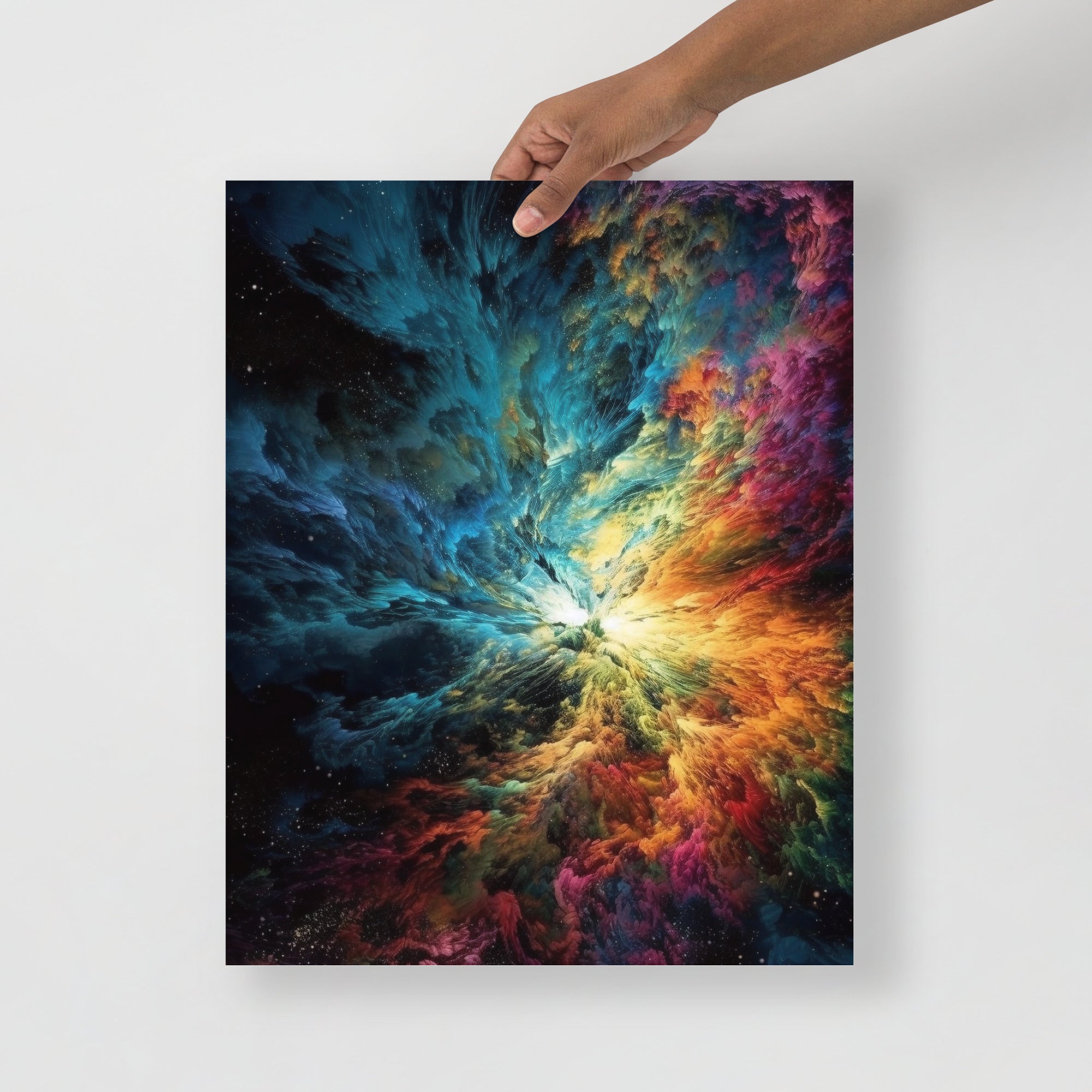 Colorful Cosmic Explosion Abstract Art Poster by Visual Verse - Image 5