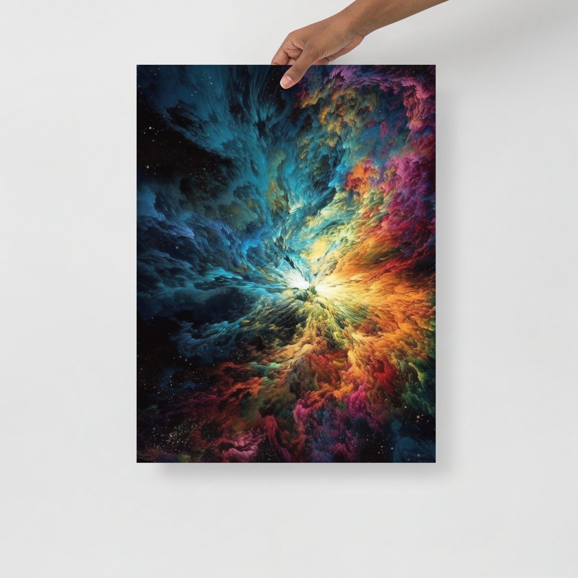 Colorful Cosmic Explosion Abstract Art Poster by Visual Verse - Image 6