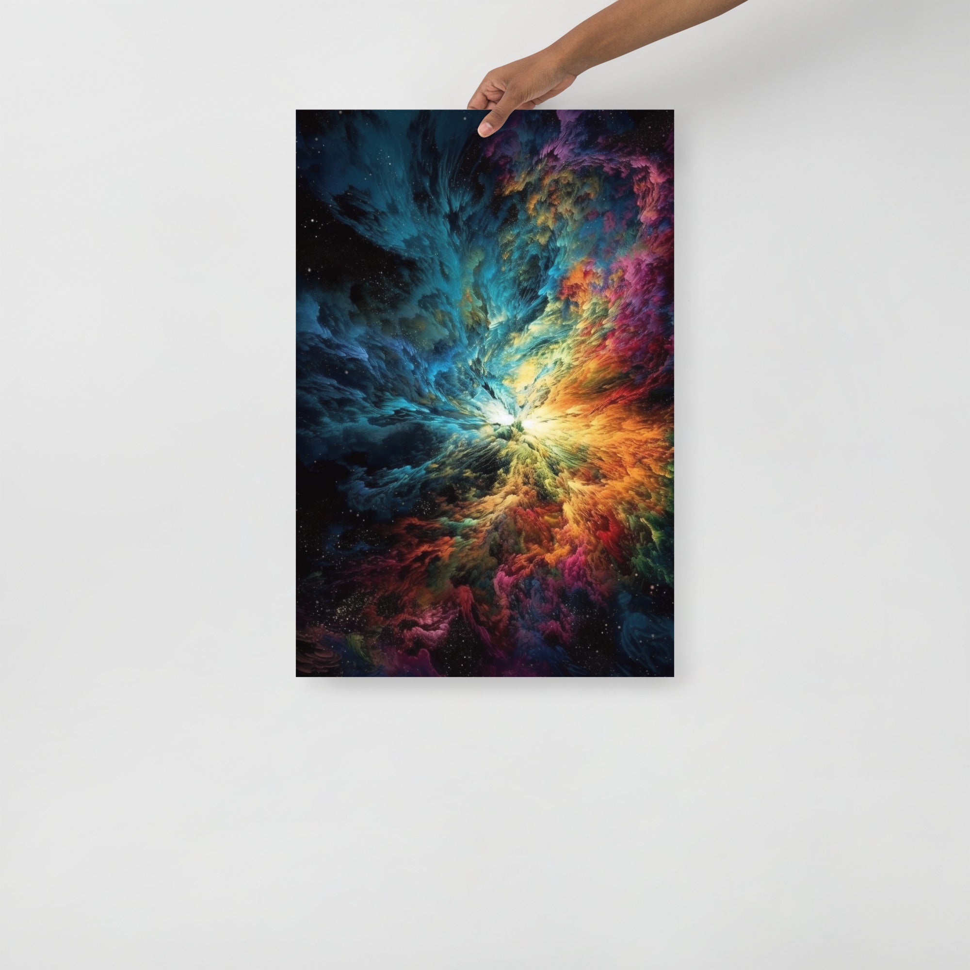 Colorful Cosmic Explosion Abstract Art Poster by Visual Verse - Image 7