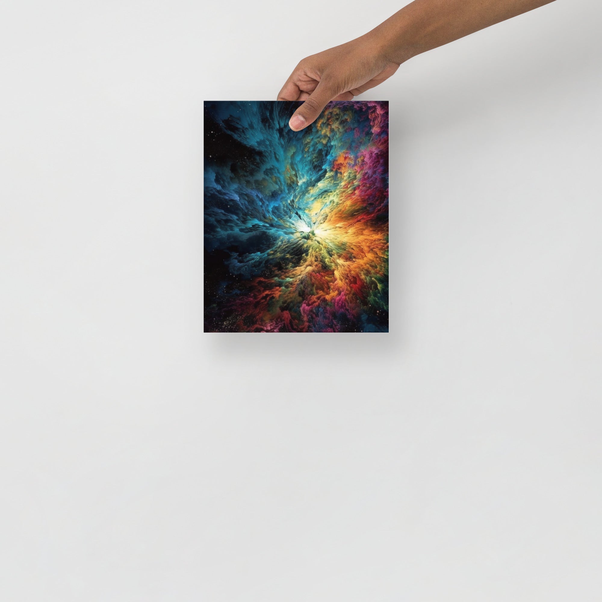 Colorful Cosmic Explosion Abstract Art Poster by Visual Verse - Image 9