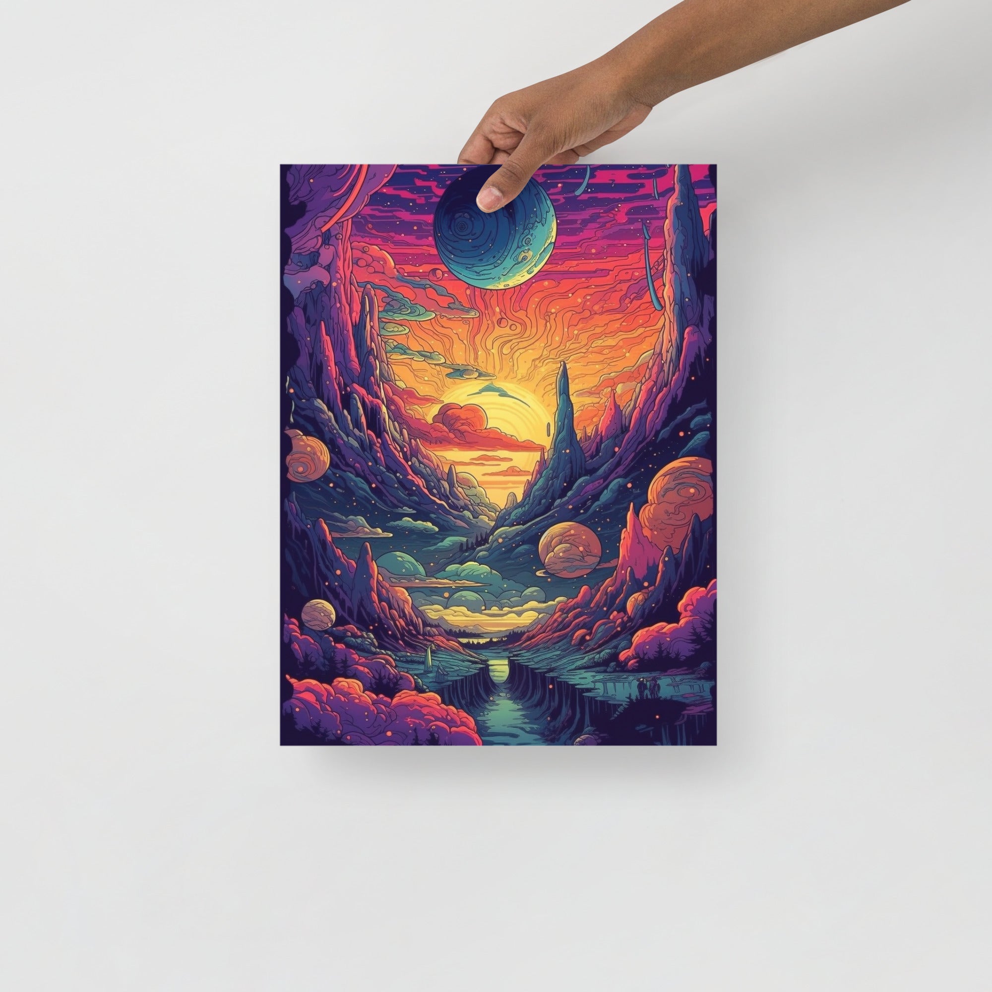Colorful Cosmic Journey Art Poster by Visual Verse - Image 3