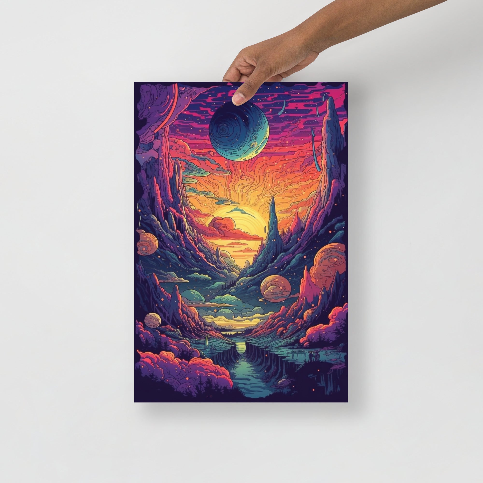 Colorful Cosmic Journey Art Poster by Visual Verse - Image 4