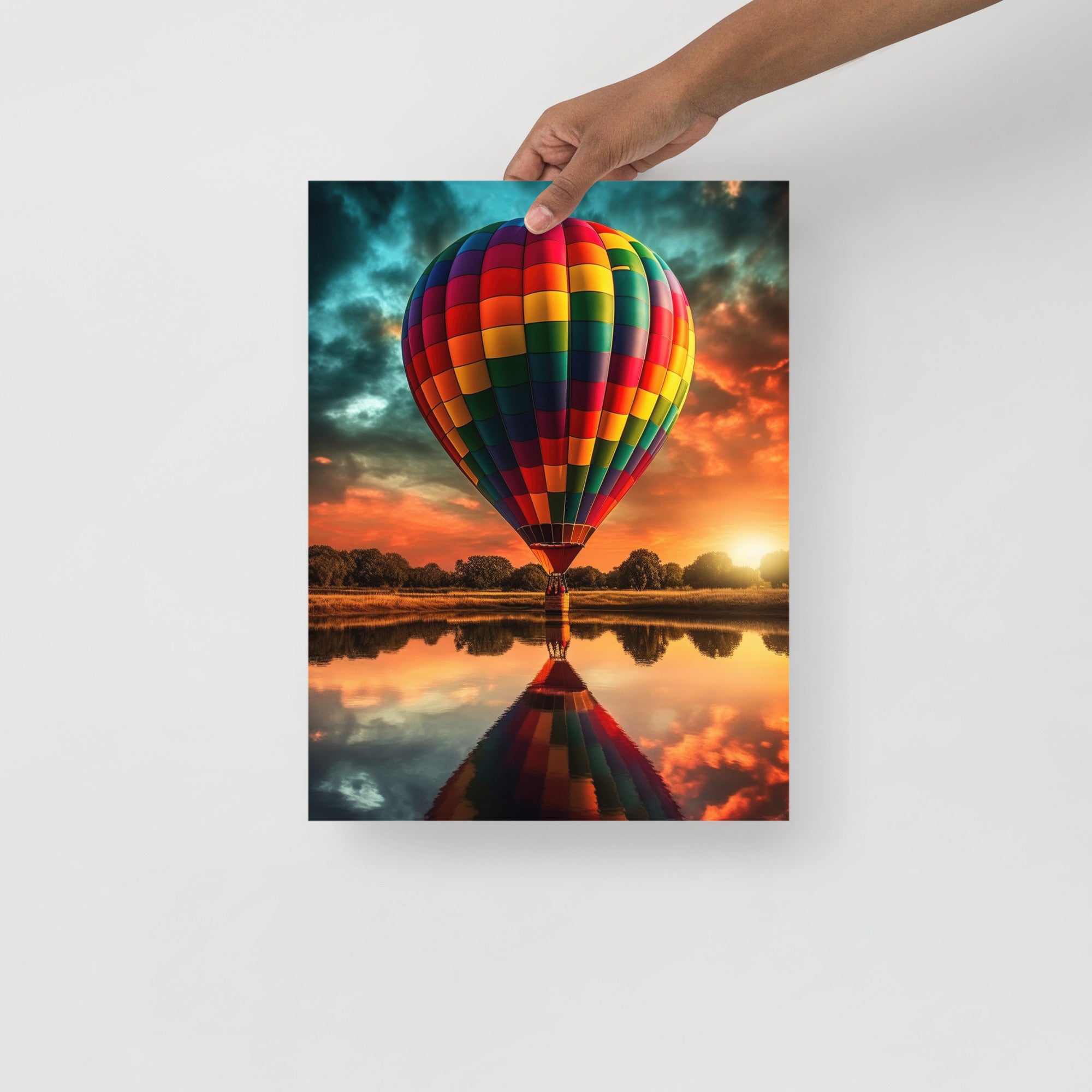 Colorful Hot Air Balloon Adventure Art Poster by Visual Verse - Image 3