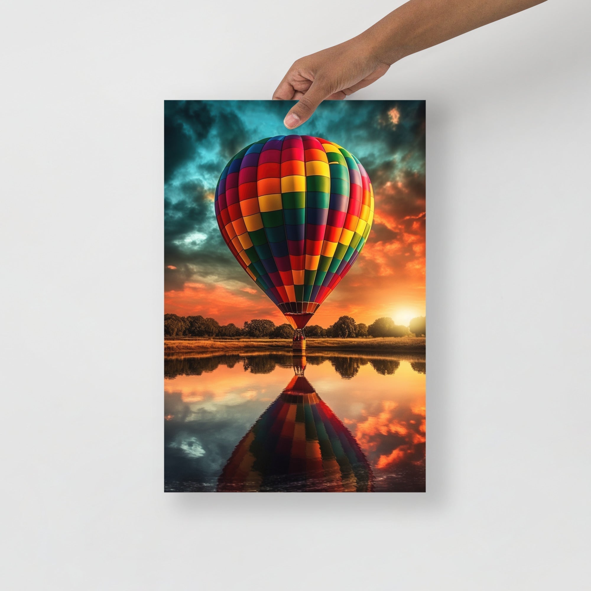 Colorful Hot Air Balloon Adventure Art Poster by Visual Verse - Image 4