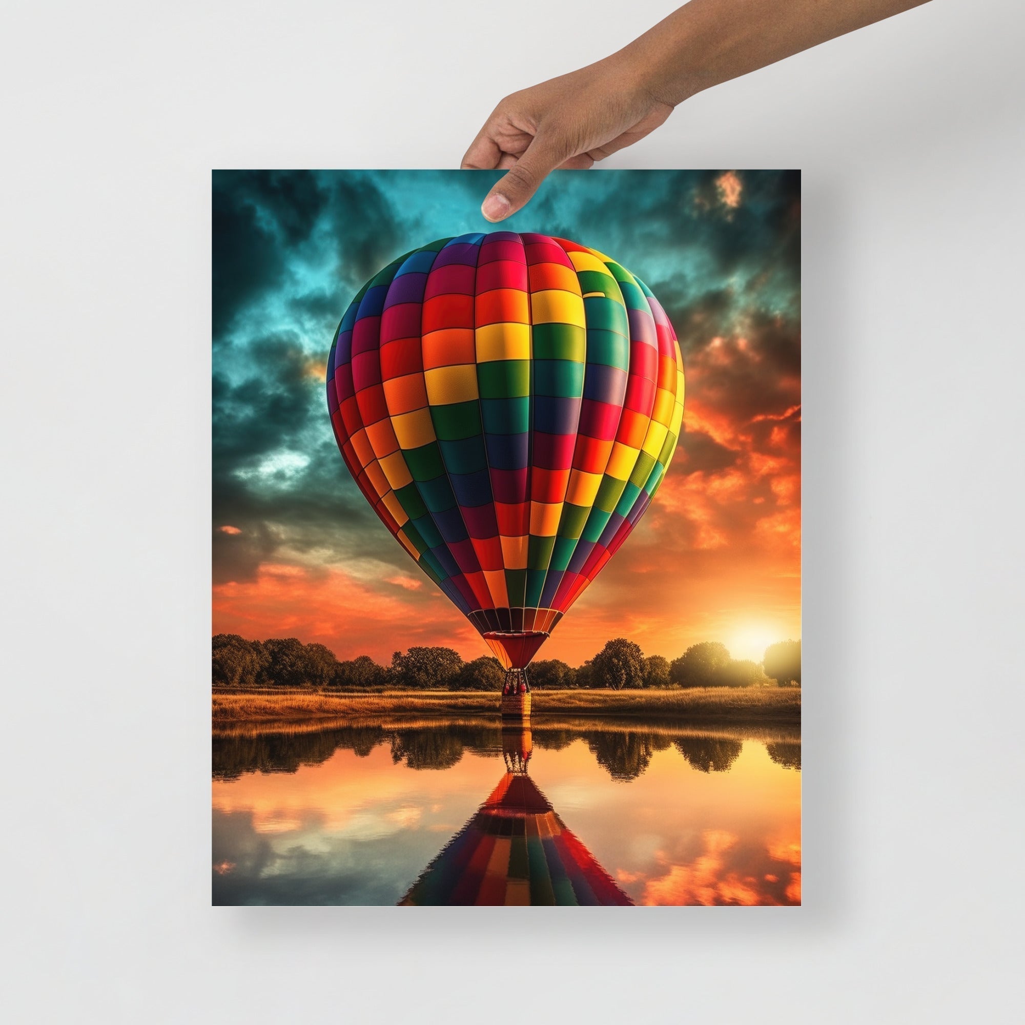 Colorful Hot Air Balloon Adventure Art Poster by Visual Verse - Image 5