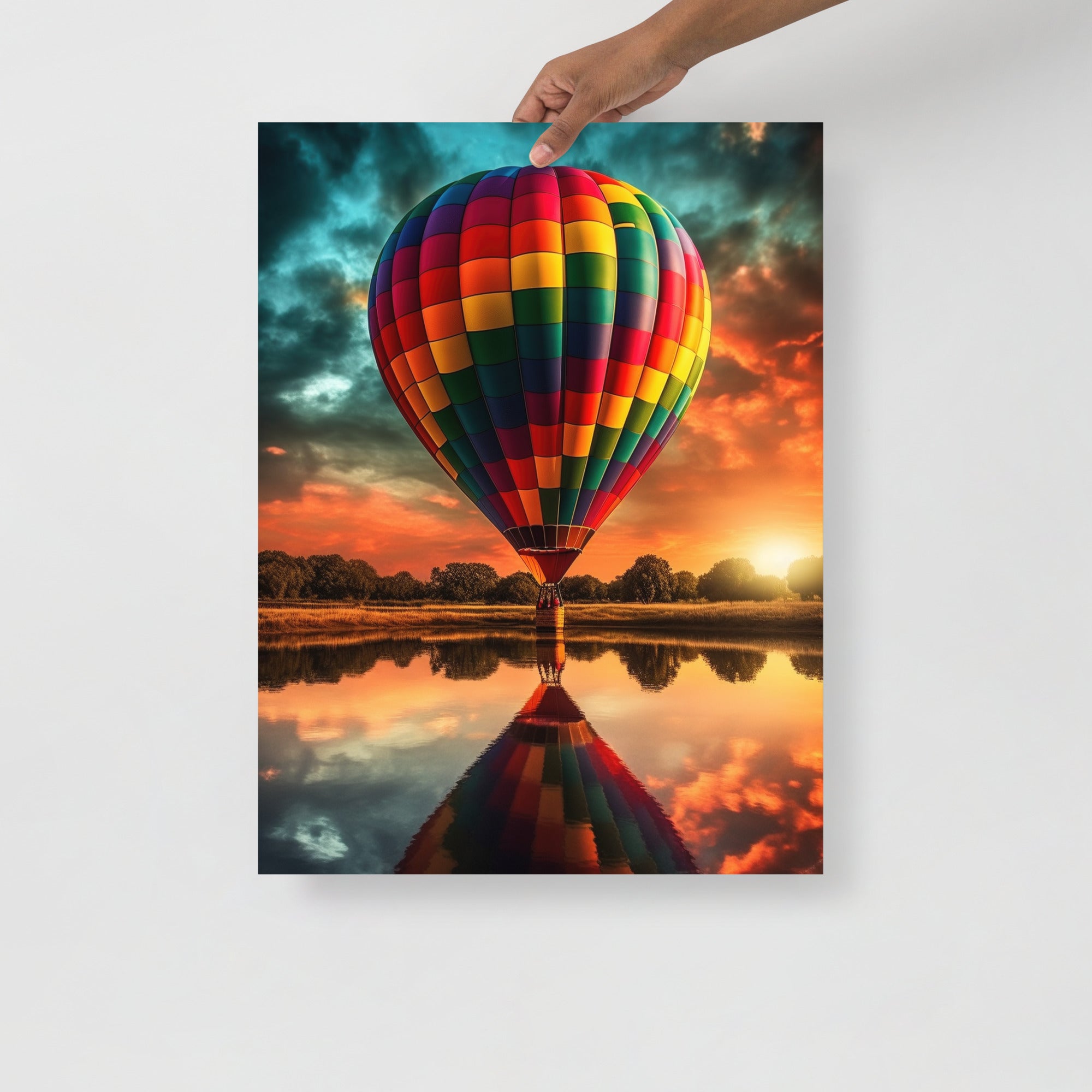 Colorful Hot Air Balloon Adventure Art Poster by Visual Verse - Image 6