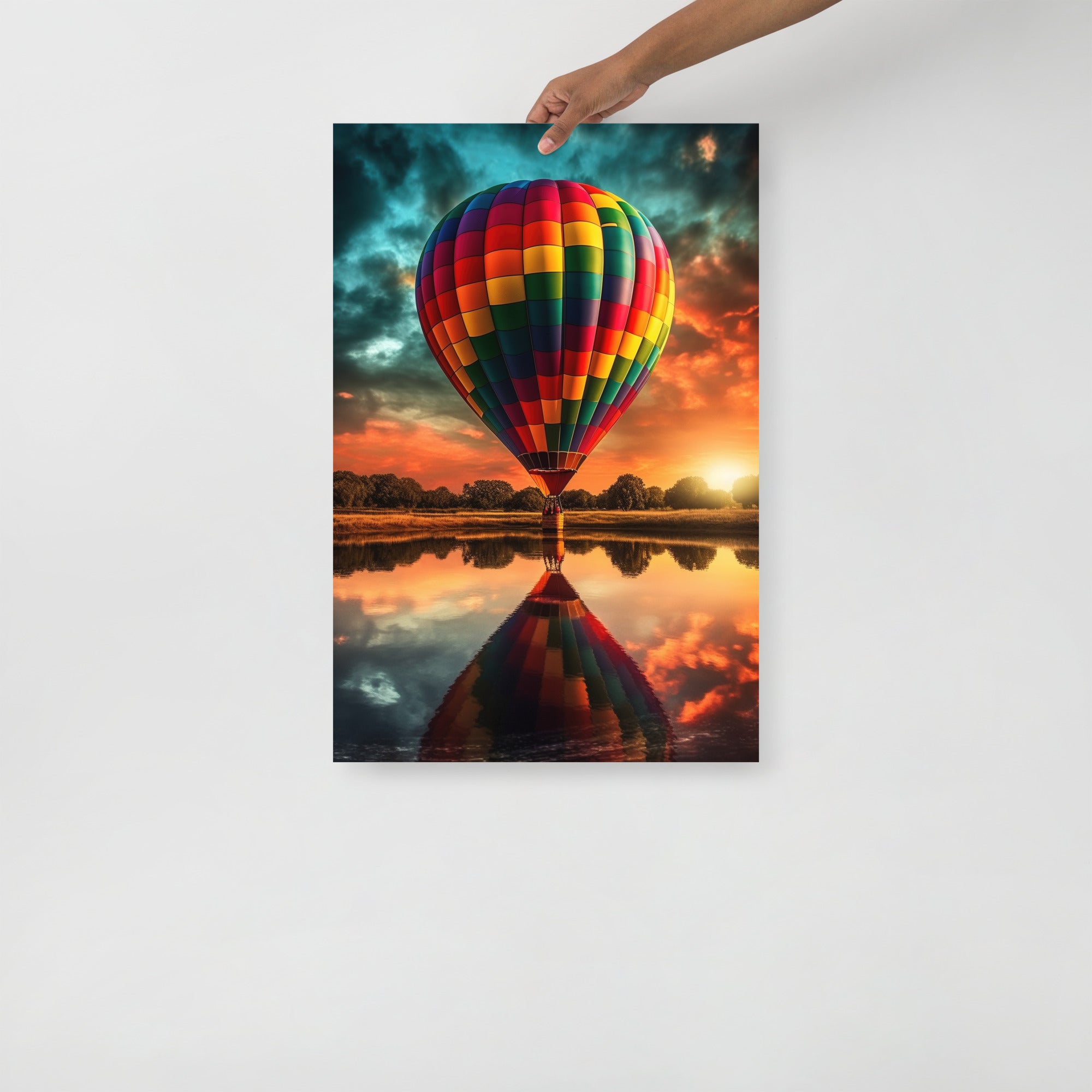 Colorful Hot Air Balloon Adventure Art Poster by Visual Verse - Image 7