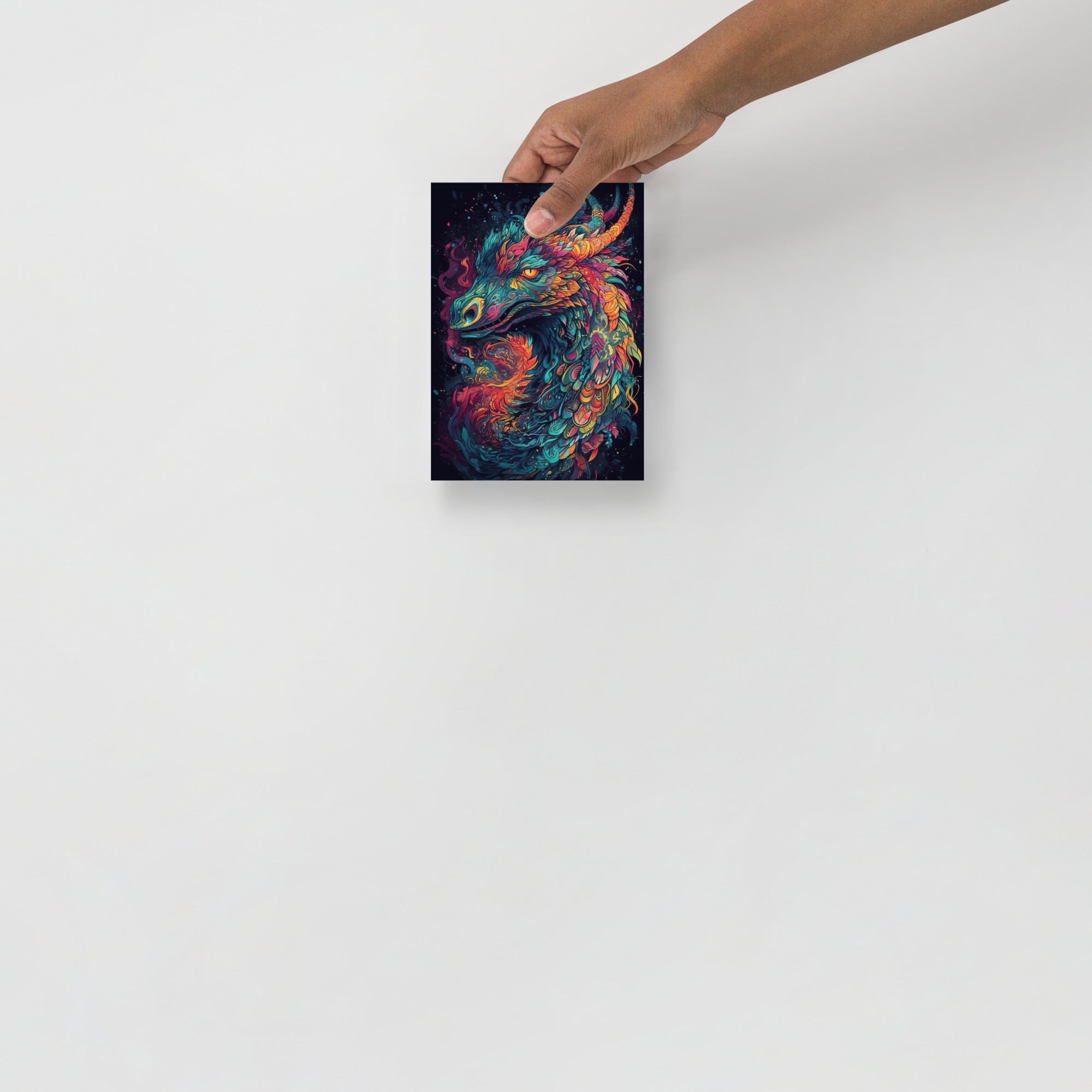Colorful Psychedelic Mystical Creature Art Poster by Visual Verse - Image 8