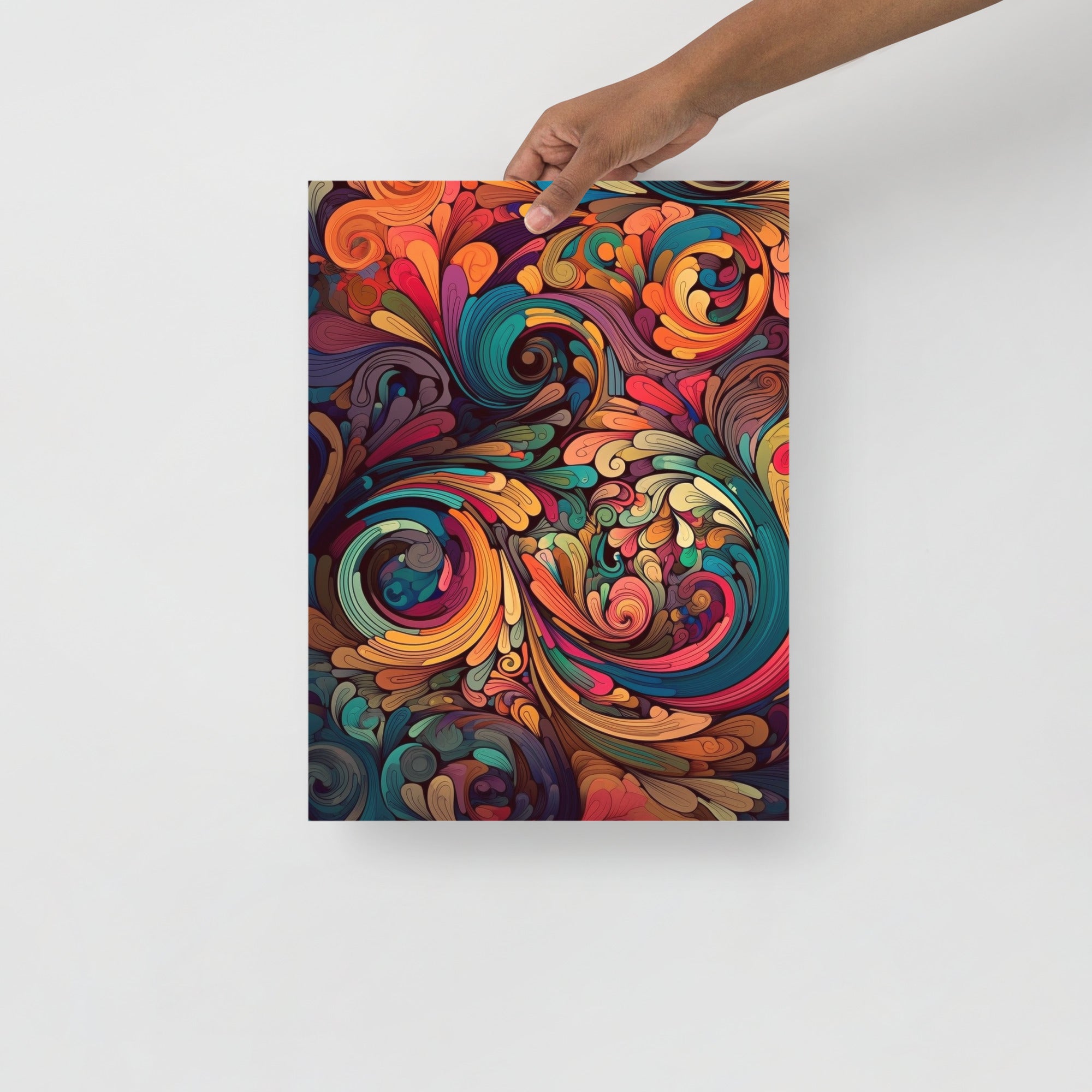 Colorful Psychedelic Pattern Abstract Art Poster by Visual Verse - Image 3