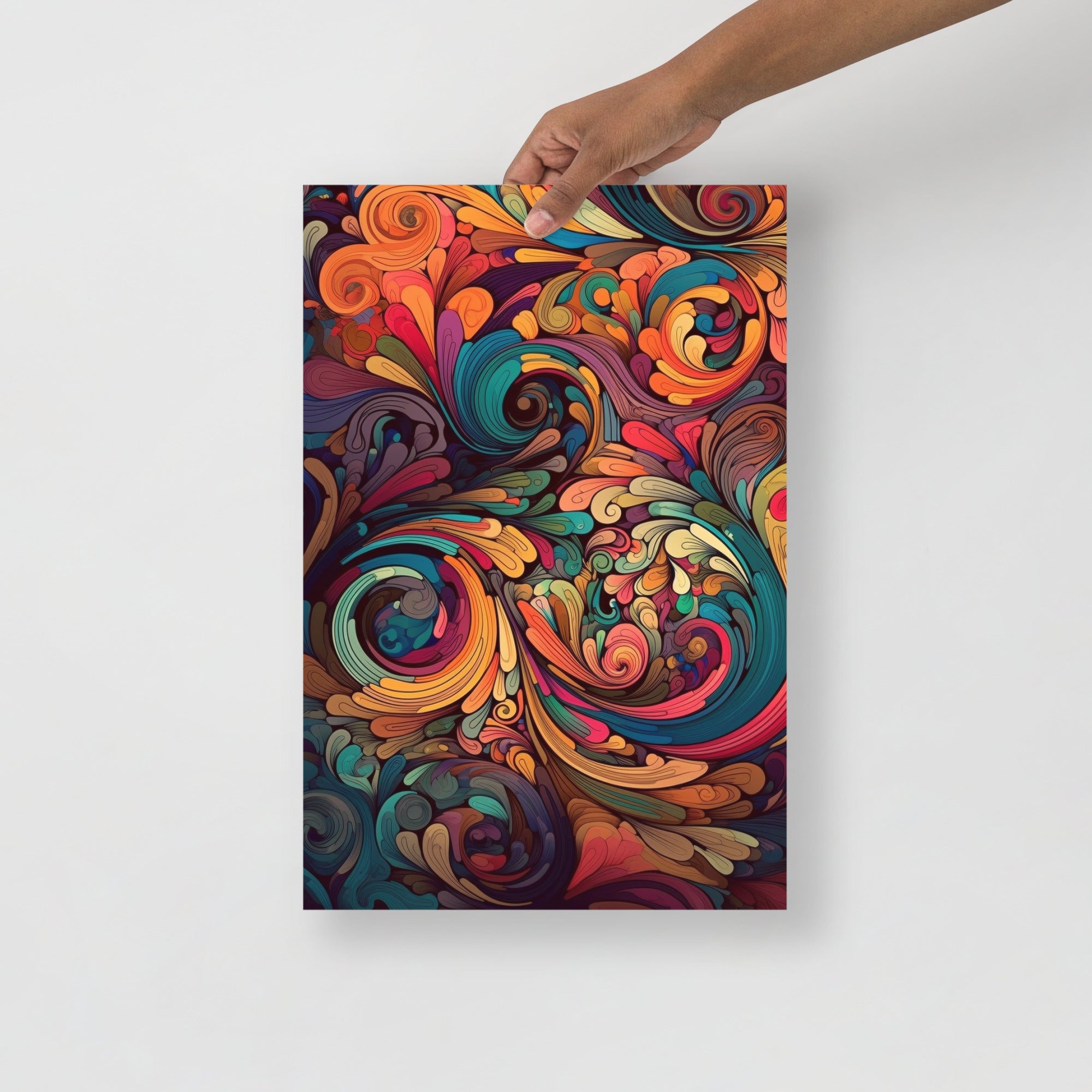 Colorful Psychedelic Pattern Abstract Art Poster by Visual Verse - Image 4