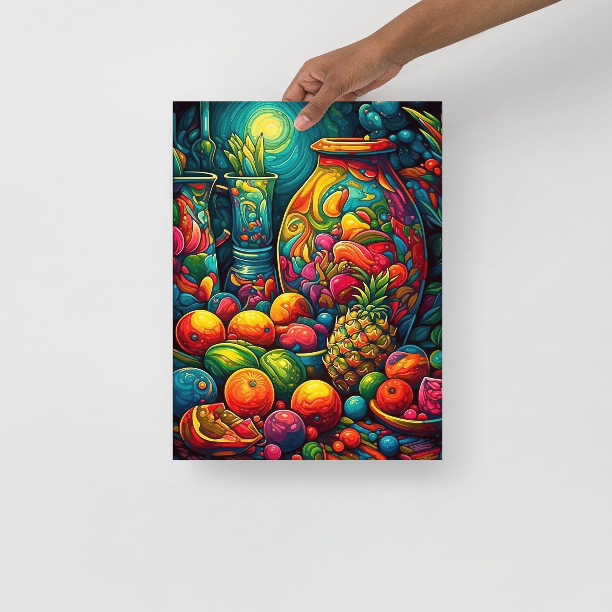 Colorful Trippy Fruitopia Art Poster by Visual Verse - Image 3