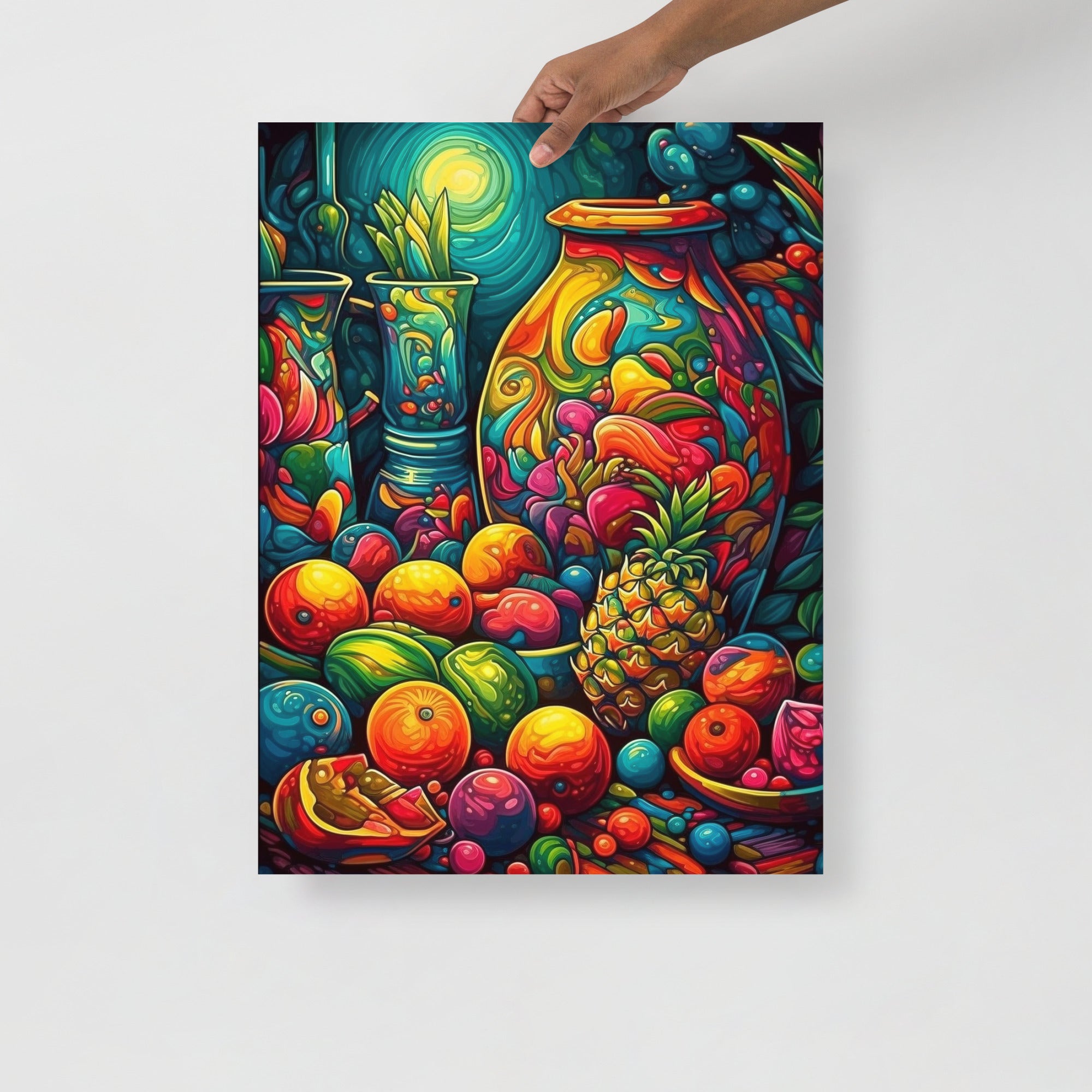 Colorful Trippy Fruitopia Art Poster by Visual Verse - Image 6