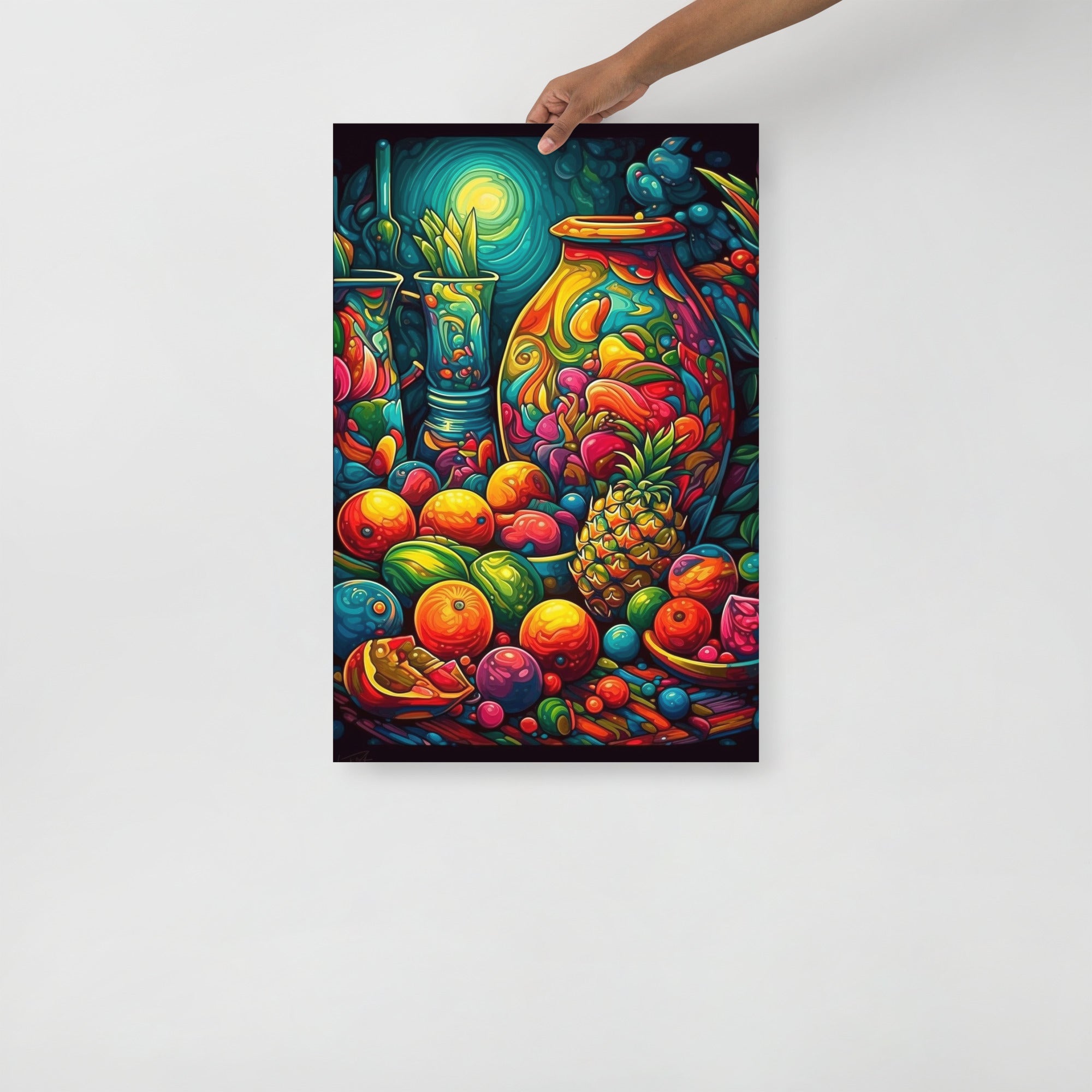 Colorful Trippy Fruitopia Art Poster by Visual Verse - Image 7