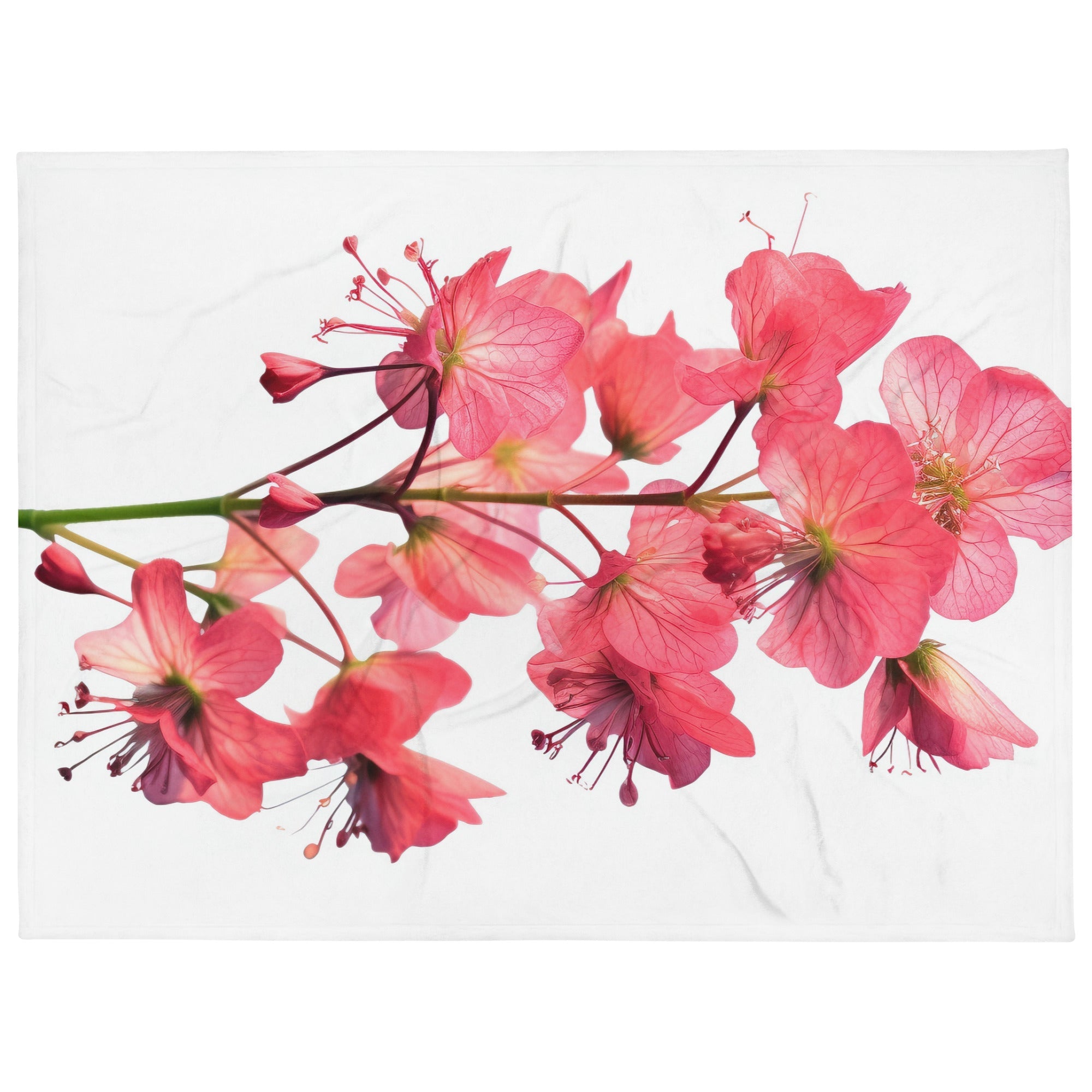 Coral Bells Carnival Watermelon Flower Blanket by Visual Verse - Image 1