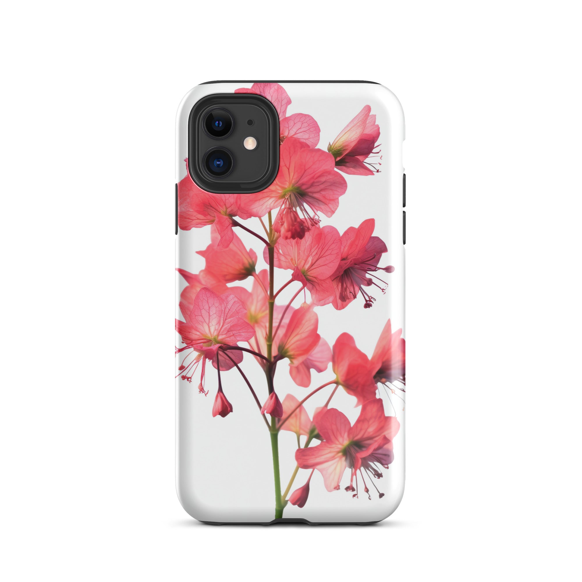 Coral Bells Carnival Watermelon Flower iPhone Case by Visual Verse - Image 1