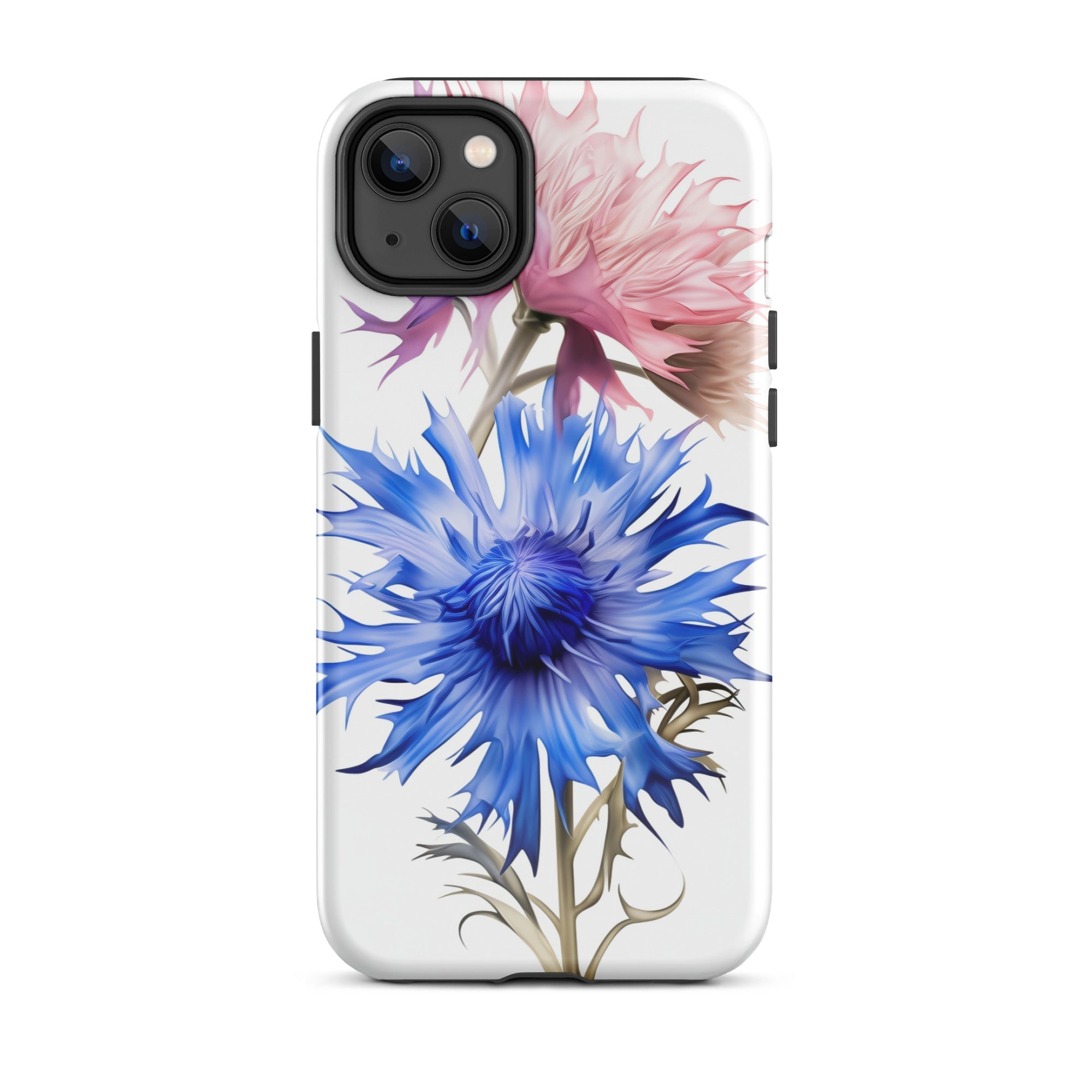 Cornflower Pink & Blue Flower iPhone Case by Visual Verse - Image 25