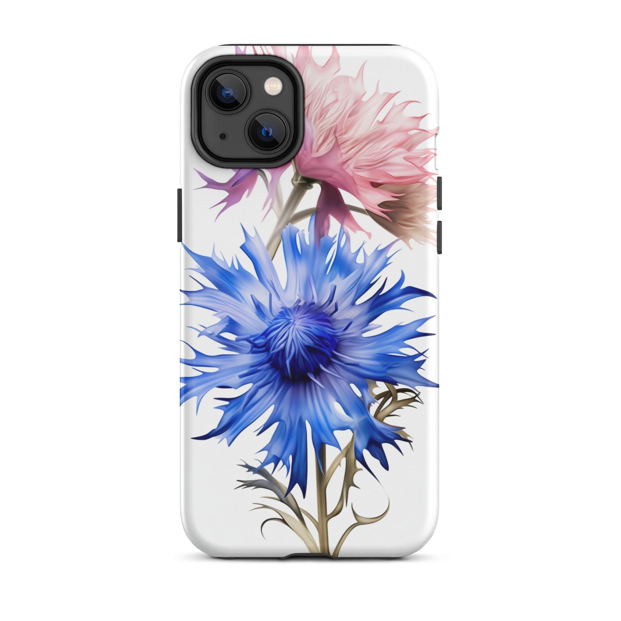 Cornflower Pink & Blue Flower iPhone Case by Visual Verse - Image 26