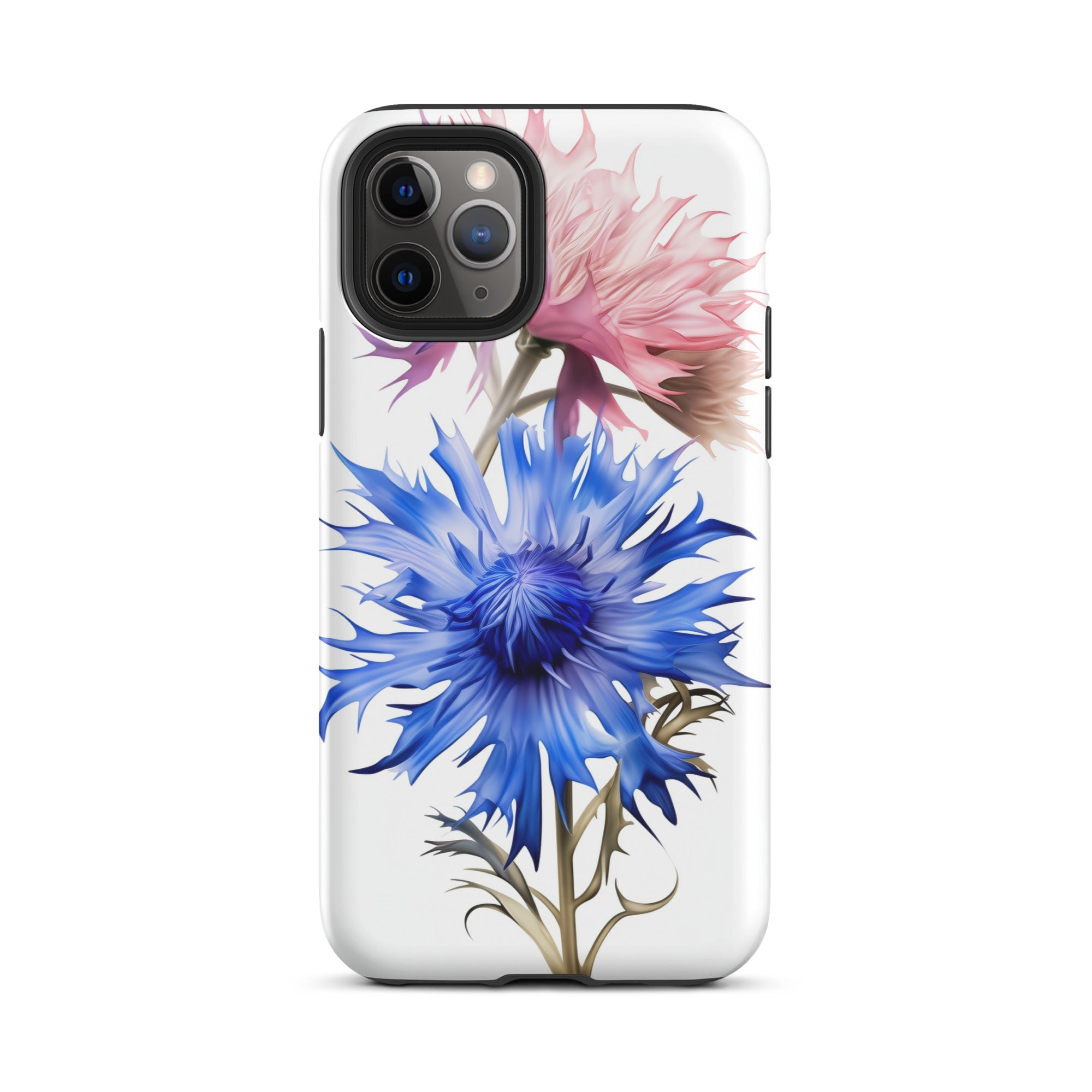 Cornflower Pink & Blue Flower iPhone Case by Visual Verse - Image 4