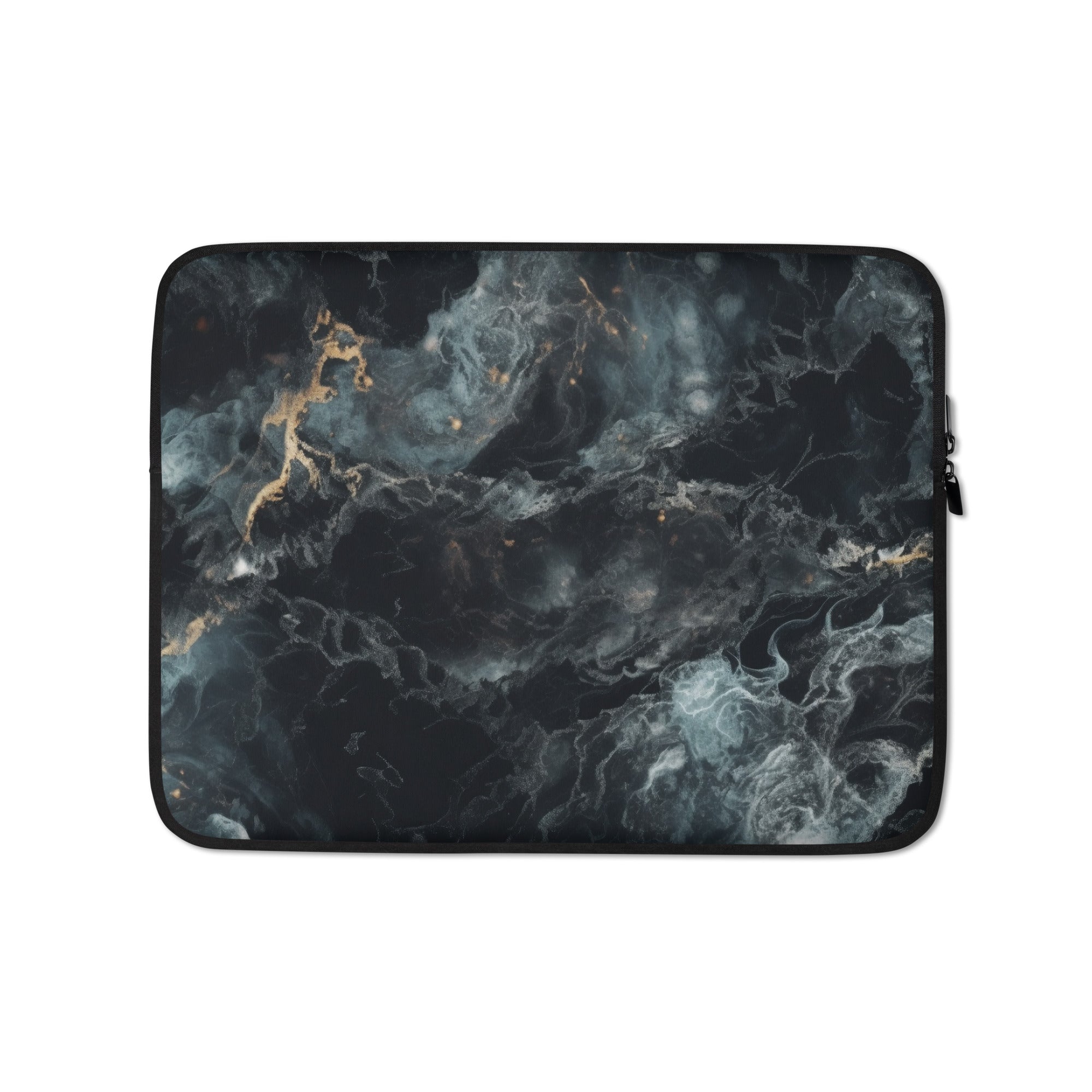 Cosmic Black Granite Laptop Sleeve by Visual Verse - Image 2