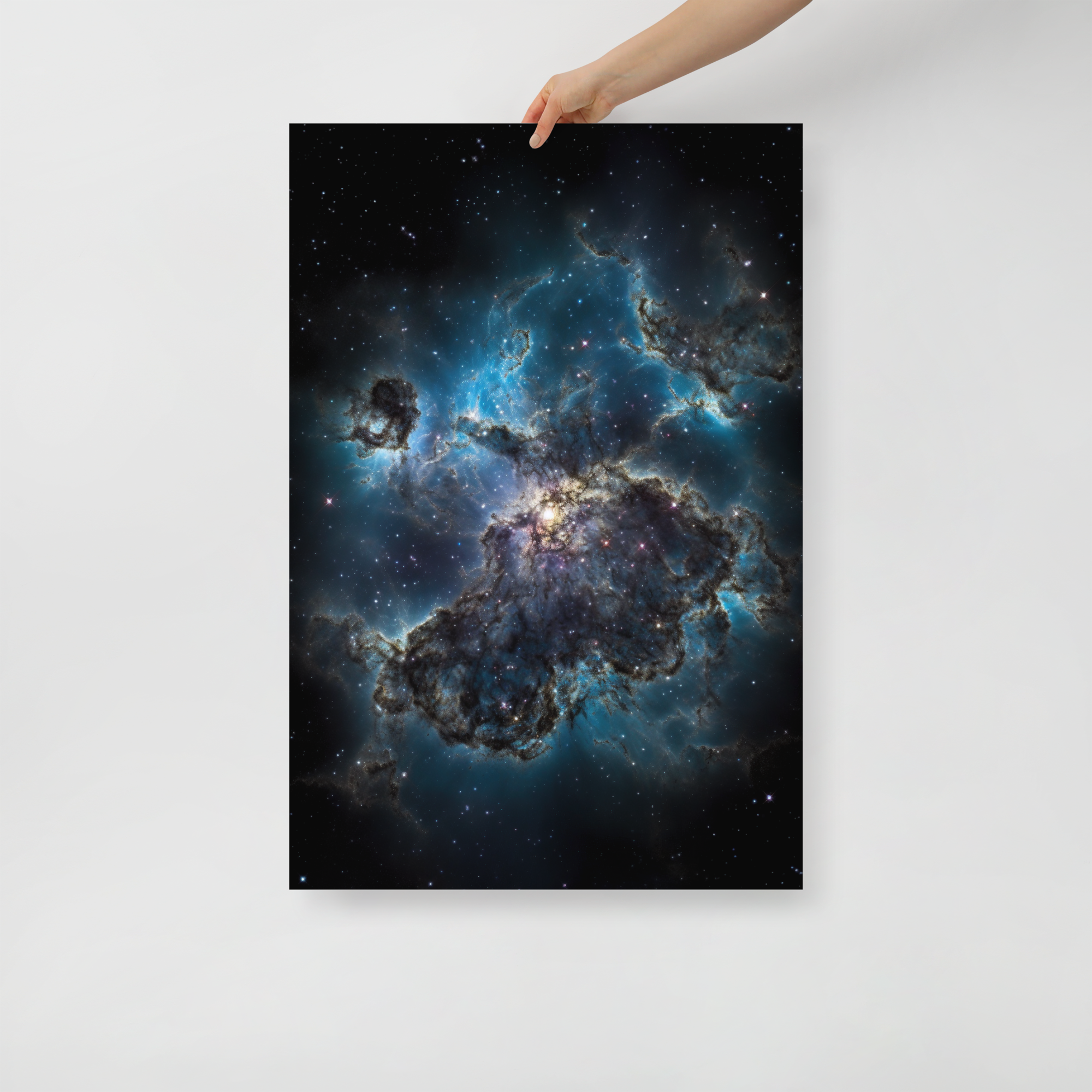 Cosmic Splendor Fornax Cluster Galactic Gathering Art Poster by Visual Verse - Image 1