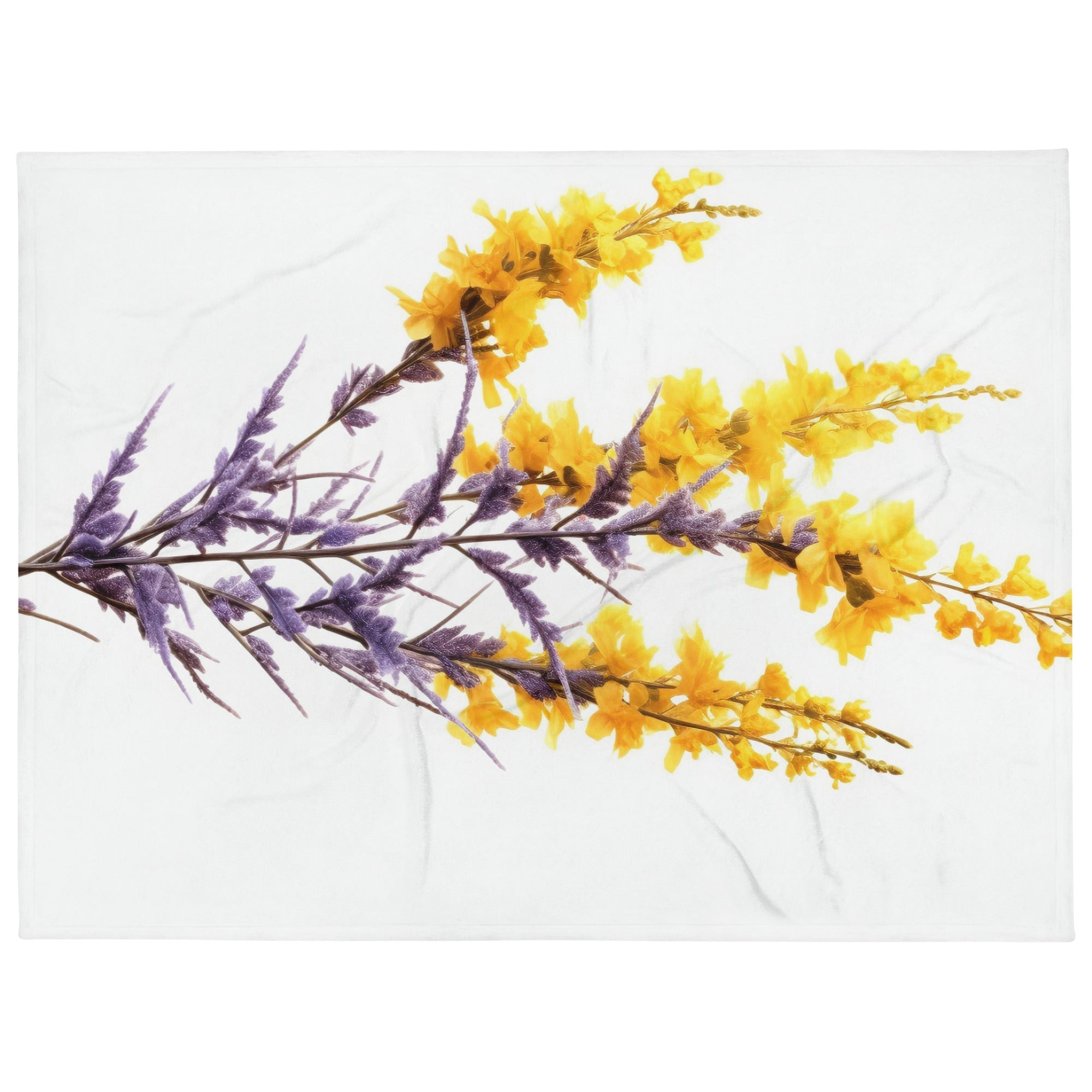 Cotton Lavender Flower Blanket by Visual Verse - Image 1