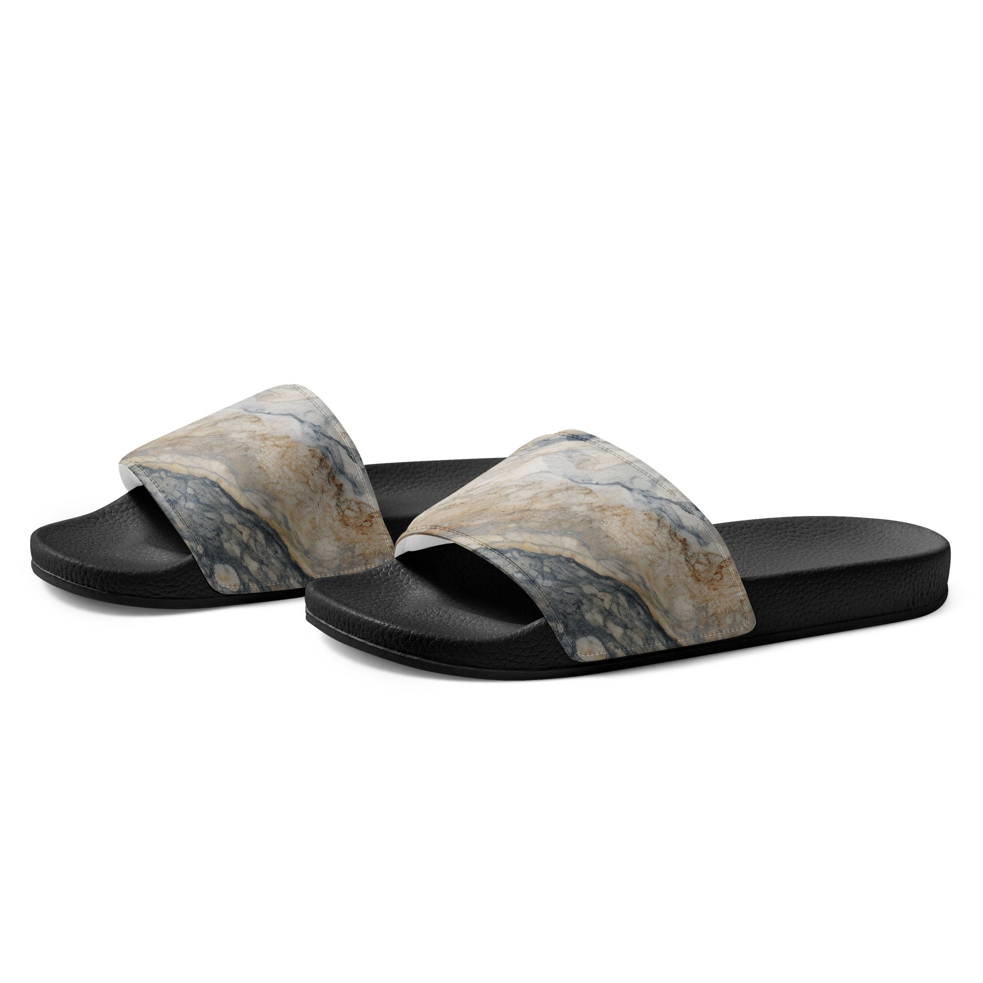 Creamy Granite Men's Slides by Visual Verse - Image 3