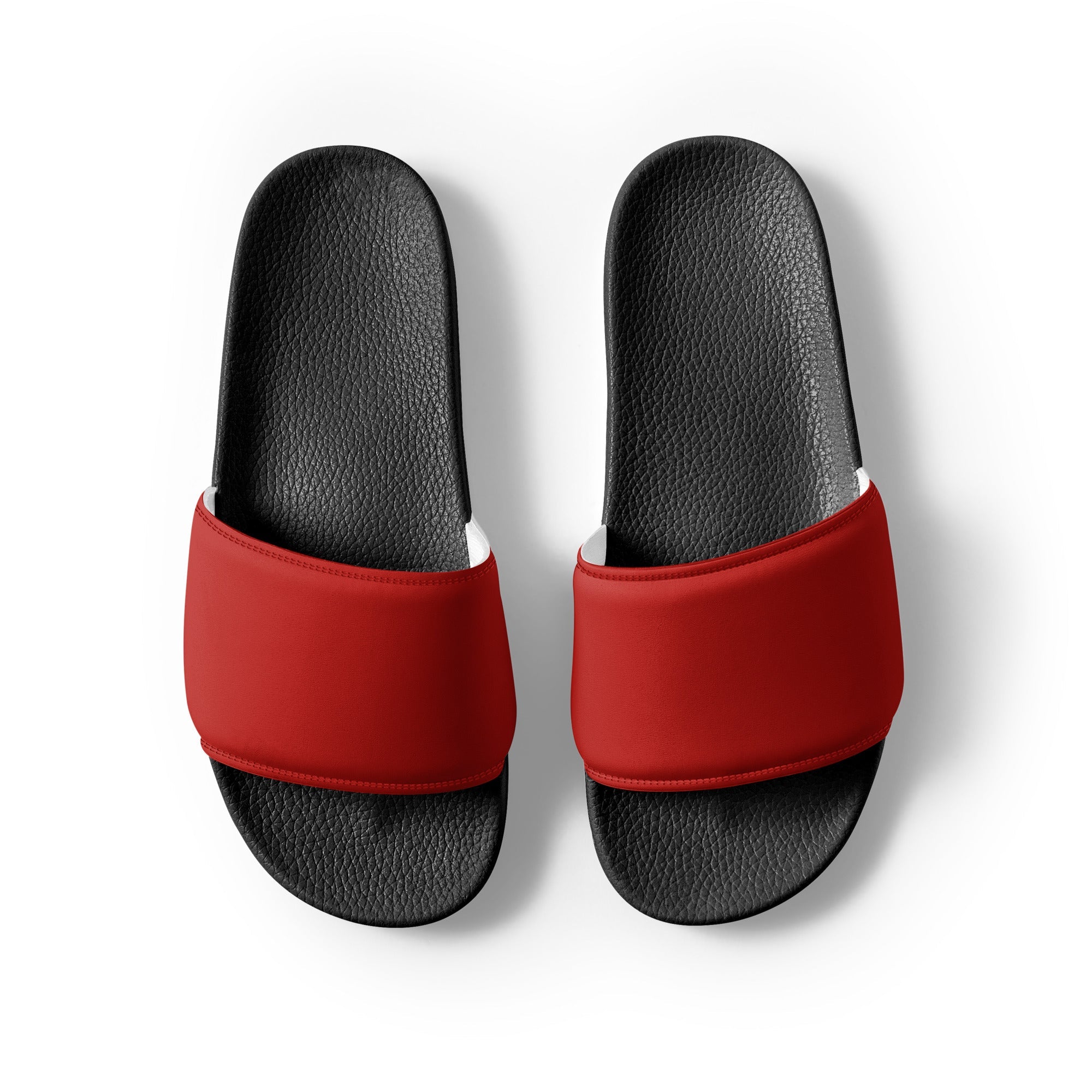 Crimson Color Women's Slides by Visual Verse - Image 2