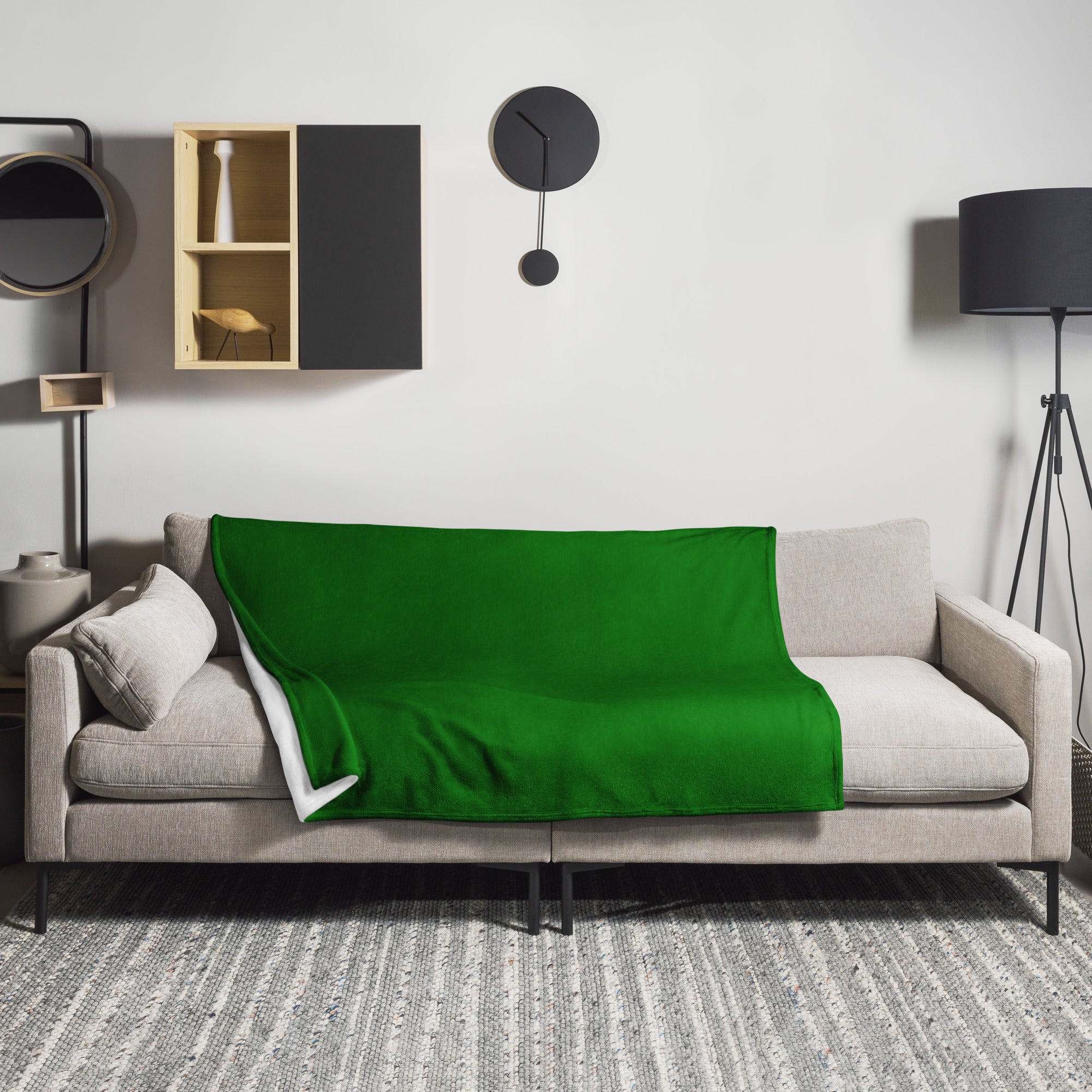 Dark Green Color Blanket by Visual Verse - Image 1